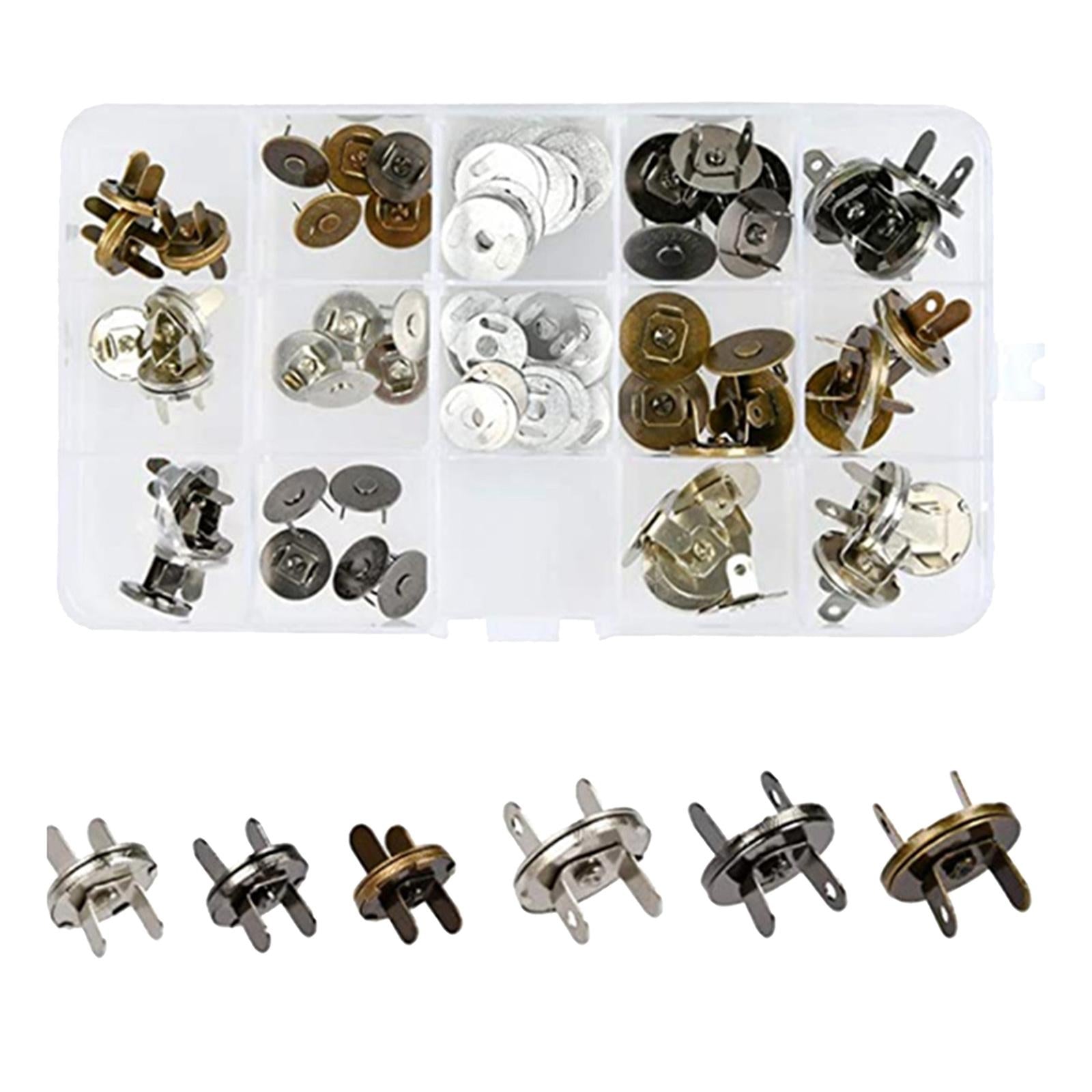 30pcs Magnetic Buttons Purse Clasp Snap Fastener Wallet Handbag Craft Button