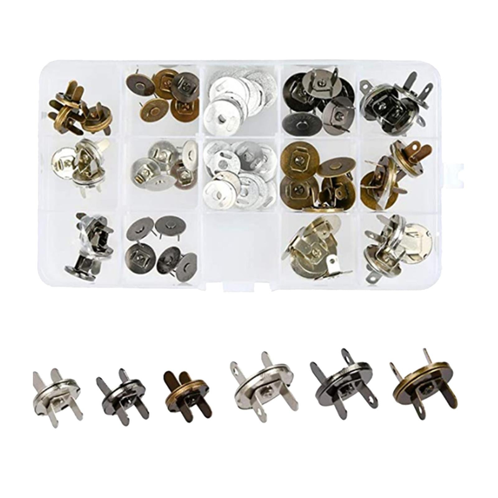 30pcs Magnetic Buttons Purse Clasp Snap Fastener Wallet Handbag Craft Button