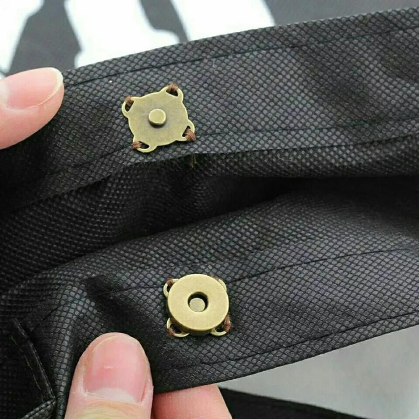 10Pairs Magnetic Button Clasps Snaps Sewing Closure for Bag Dress DIY Gray