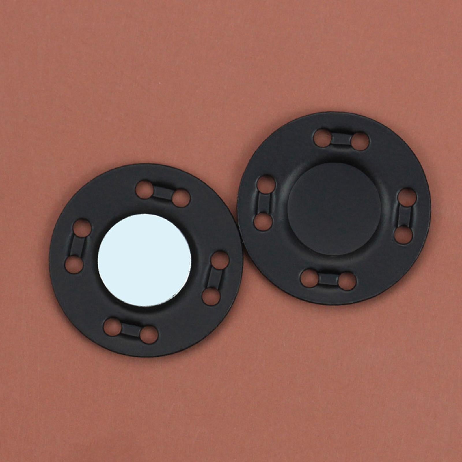 10Pairs Magnetic Button Clasps Snaps Sewing Closure for Bag Dress DIY Black