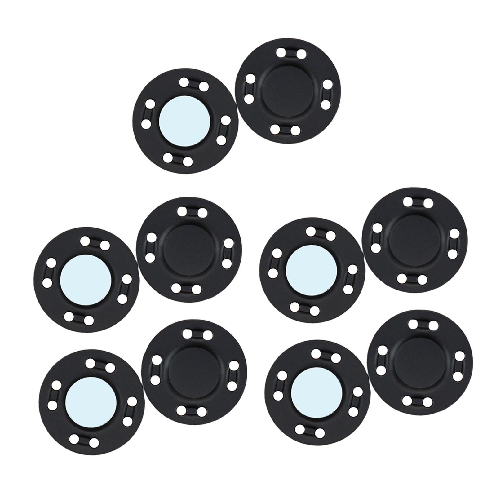 10Pairs Magnetic Button Clasps Snaps Sewing Closure for Bag Dress DIY Black