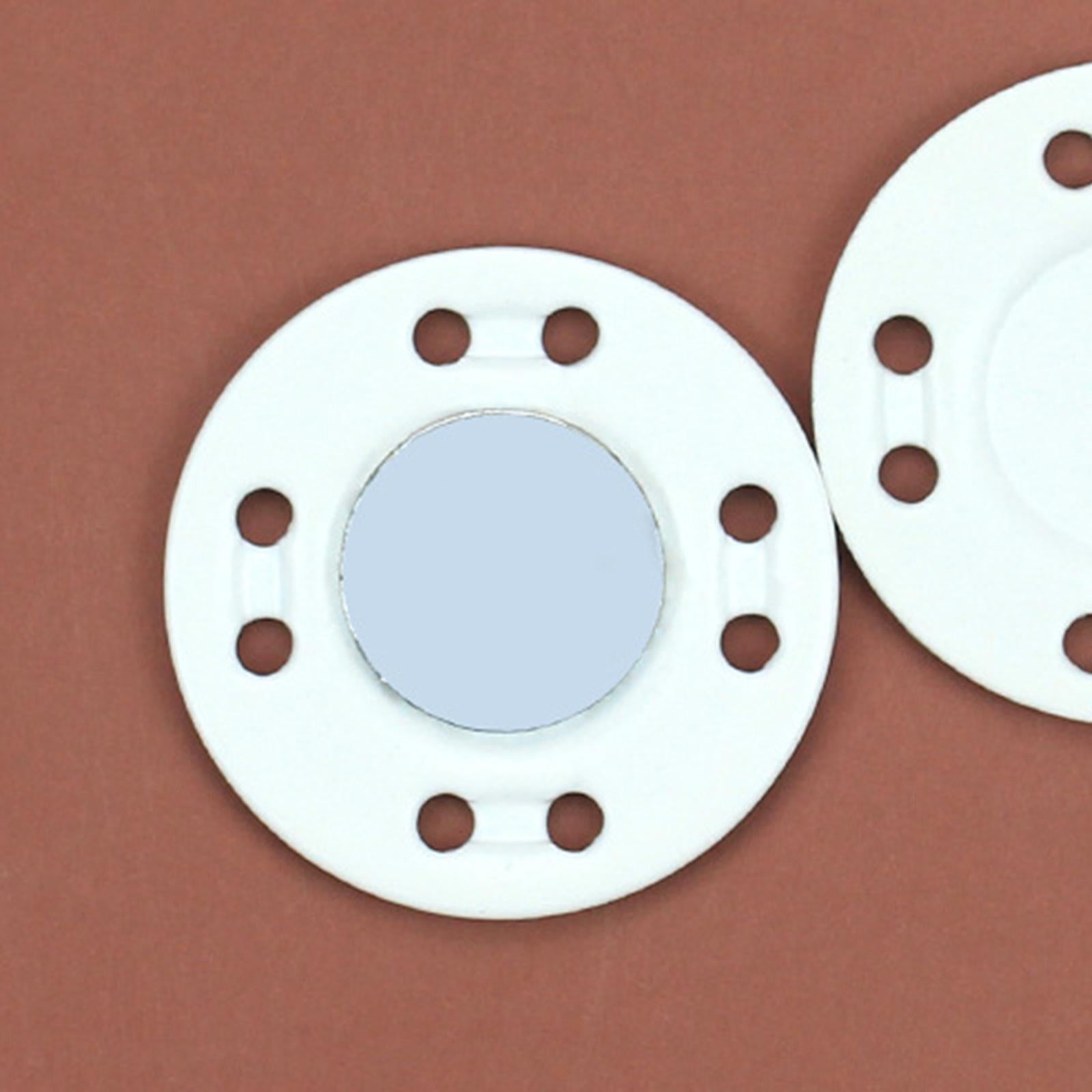 10Pairs Magnetic Button Clasps Snaps Sewing Closure for Bag Dress DIY White