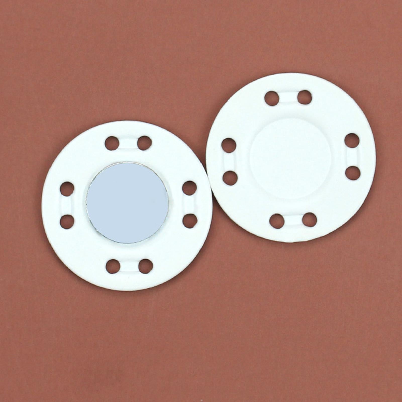 10Pairs Magnetic Button Clasps Snaps Sewing Closure for Bag Dress DIY White