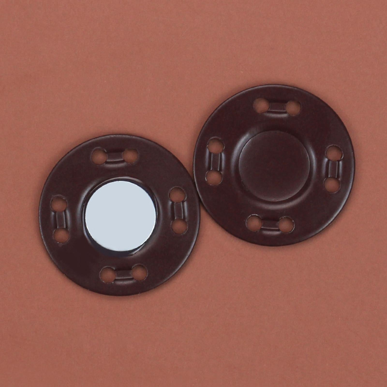 10Pairs Magnetic Button Clasps Snaps Sewing Closure for Bag Dress DIY Coffee