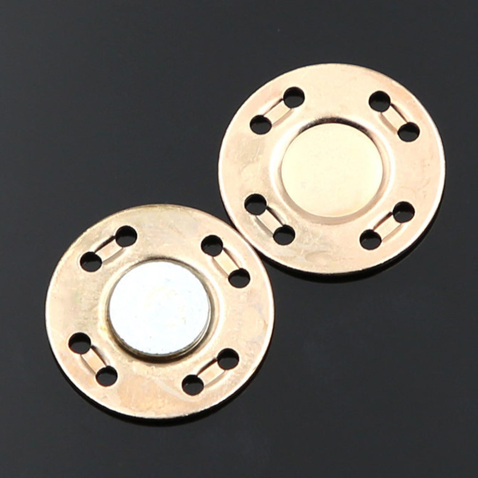 20Pairs Magnetic Button Clasps Snaps Sewing Coats Closure DIY Craft Gold