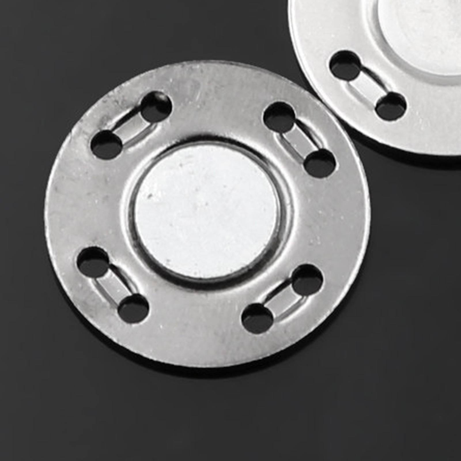 20Pairs Magnetic Button Clasps Snaps Sewing Coats Closure DIY Craft Silver