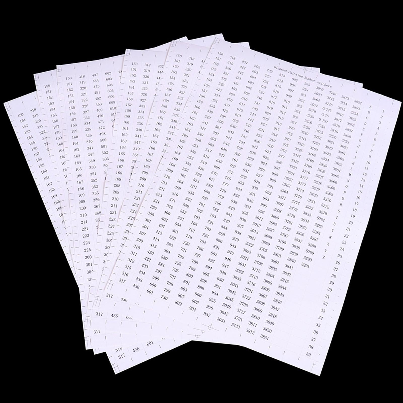 DMC Floss Number Stickers Color Classification Labels Letters Stitch Tool