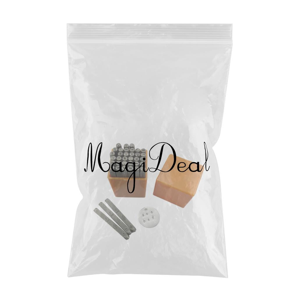 36Pcs Numbers Letter Metal Stamp for Clay Leather Plastic Leathercraft Disc