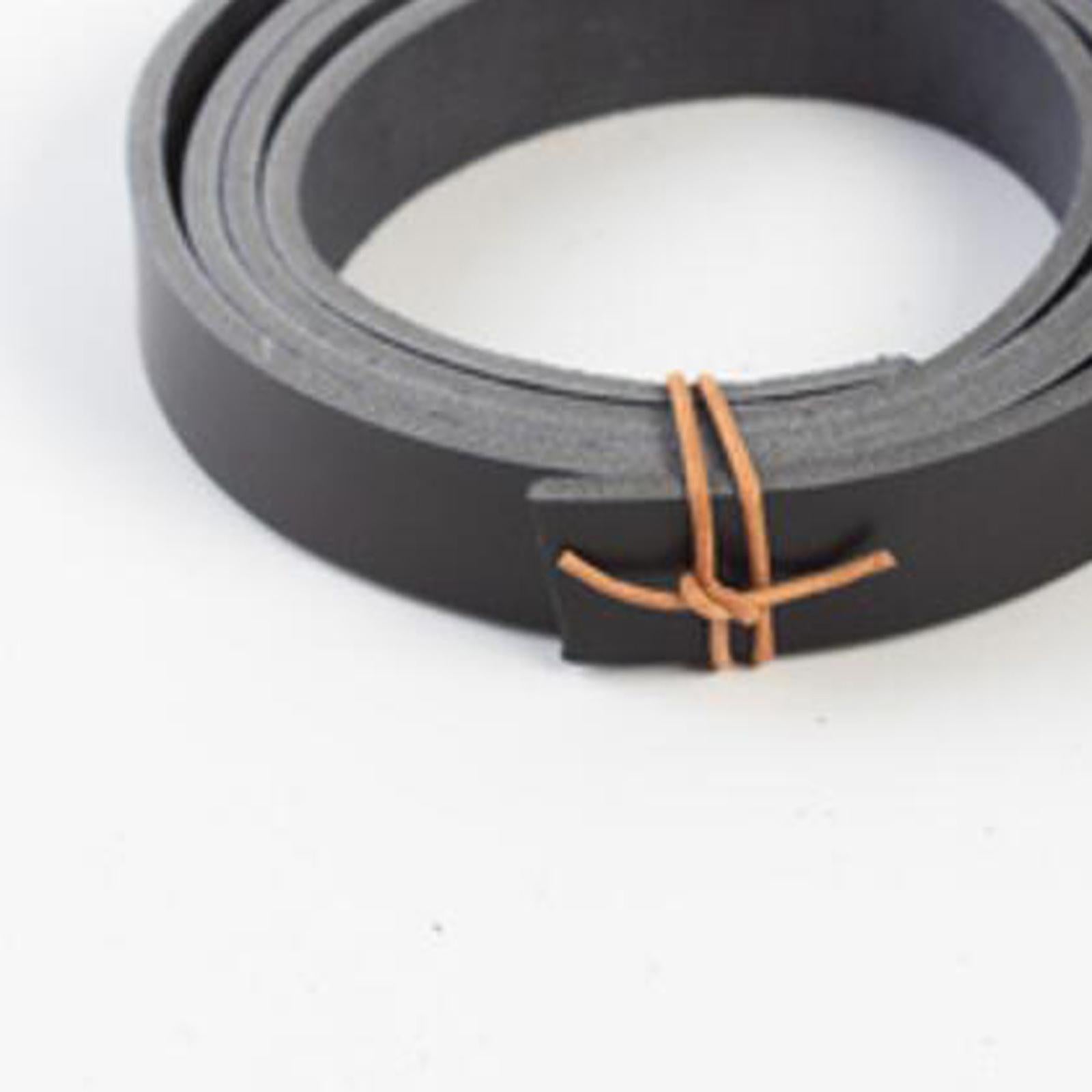 PU Leather Strips 2cm Wide 180cm Long Straps Crafting Sewing Keychain Belt Black
