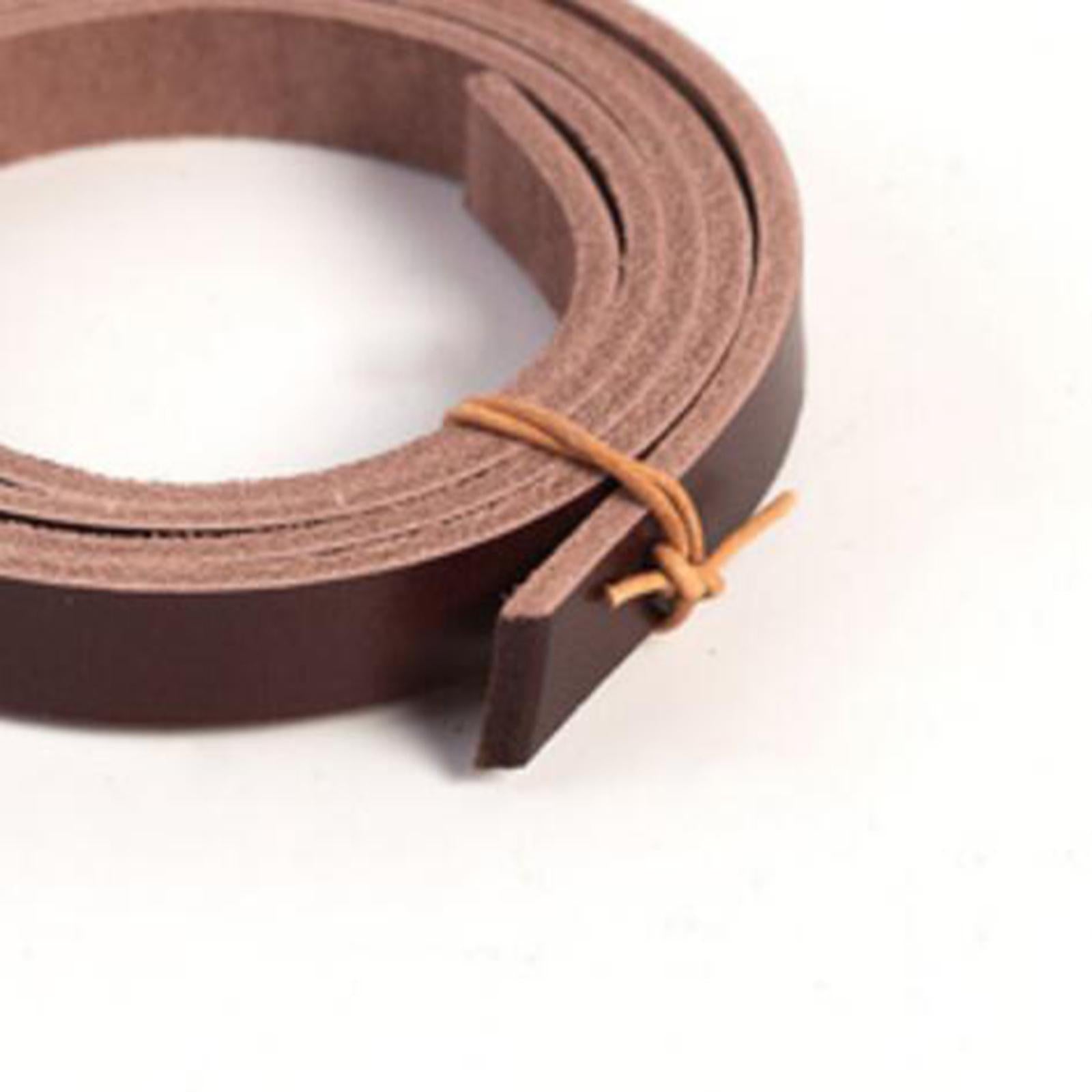 PU Leather Strips 2cm Wide 180cm Long Straps Crafting Sewing Keychain Belt Brown