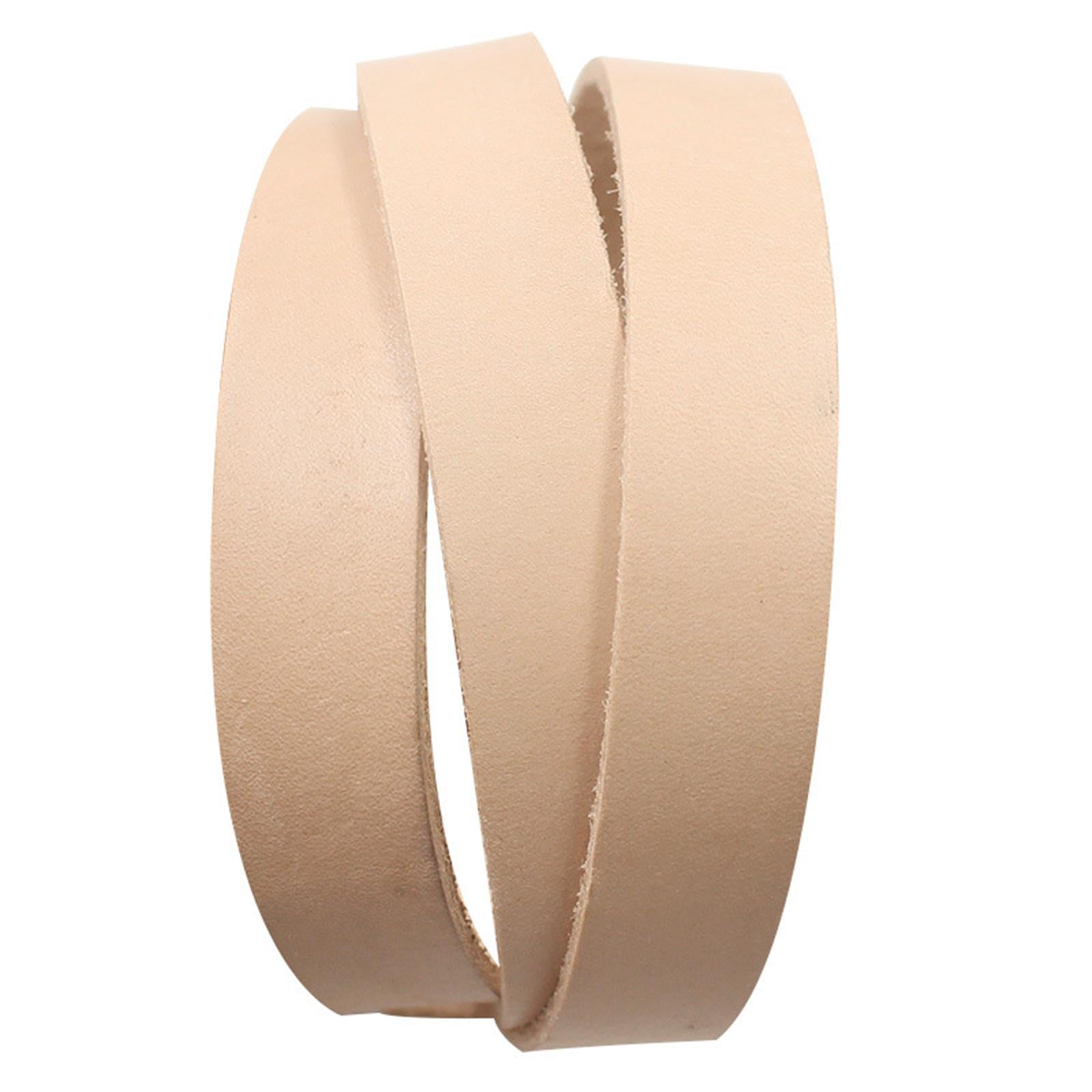 PU Leather Strips Pets Collars 2x80cm Straps Crafting Sewing Keychain Belt Natural color