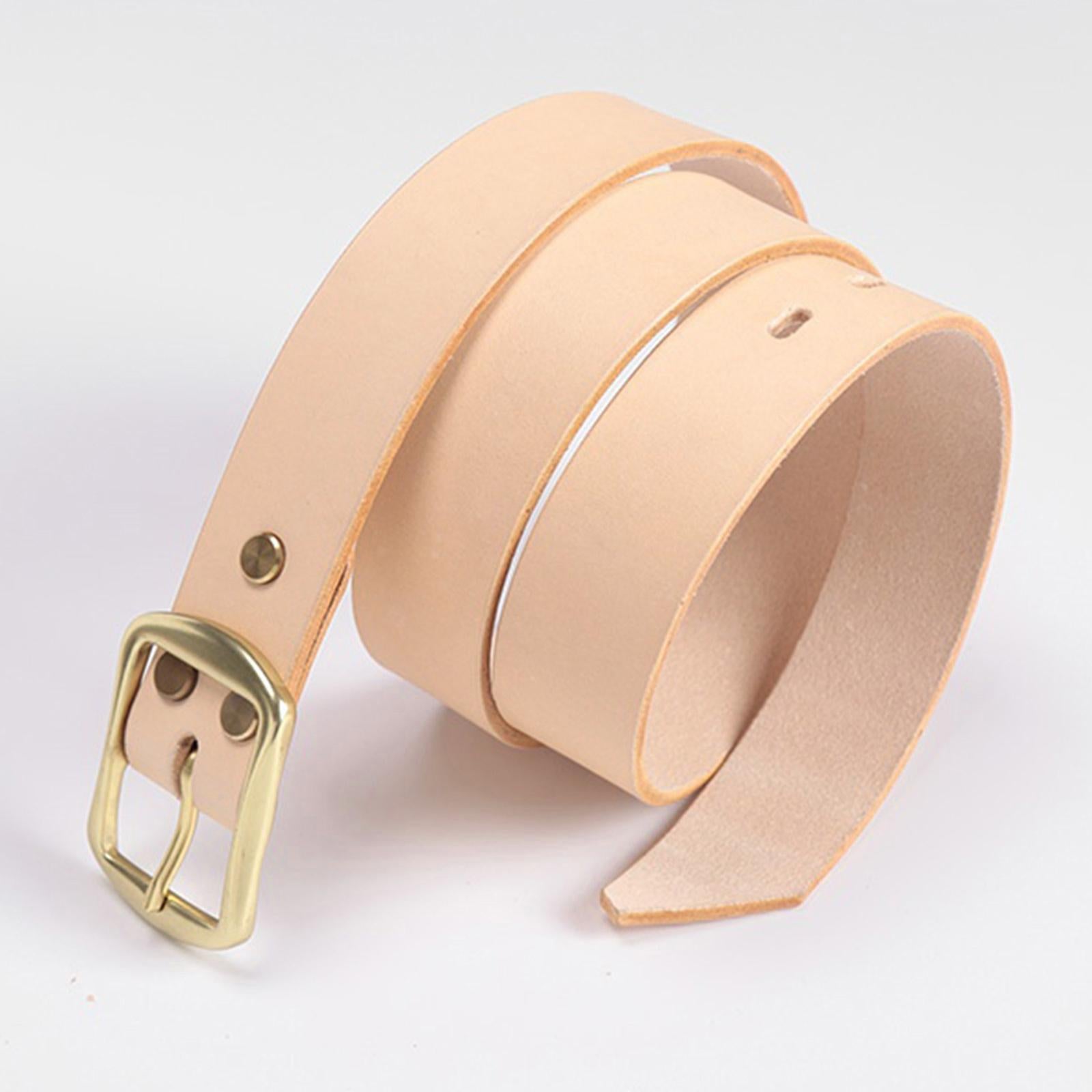 PU Leather Strips Pets Collars 2x80cm Straps Crafting Sewing Keychain Belt Natural color