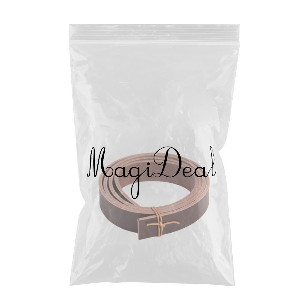 PU Leather Strips Pets Collars 2x80cm Straps Crafting Sewing Keychain Belt Brown