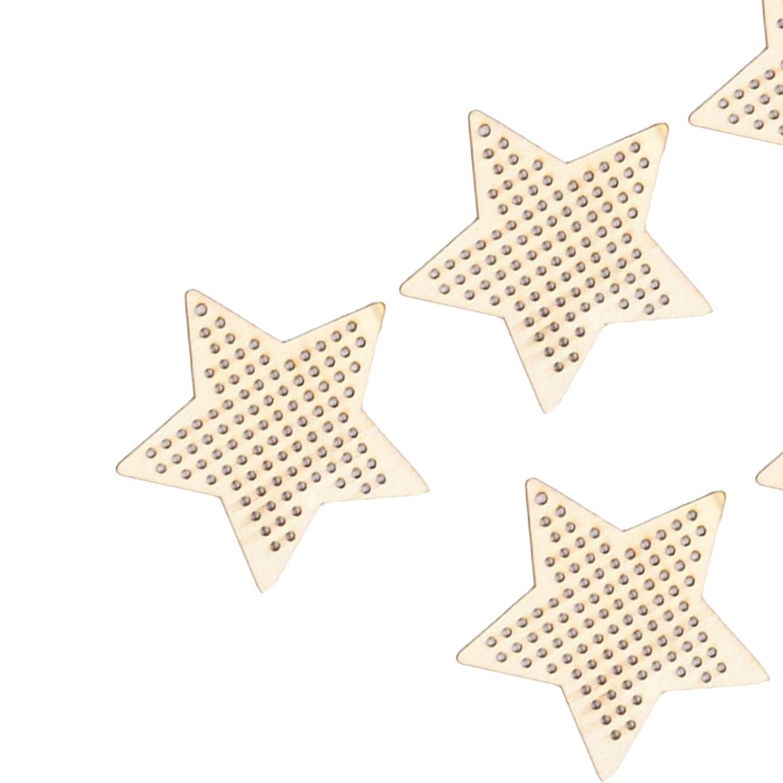 5Pcs Cross Stitch Pendant Blank for DIY Counted Embroidery Beignner Supplies