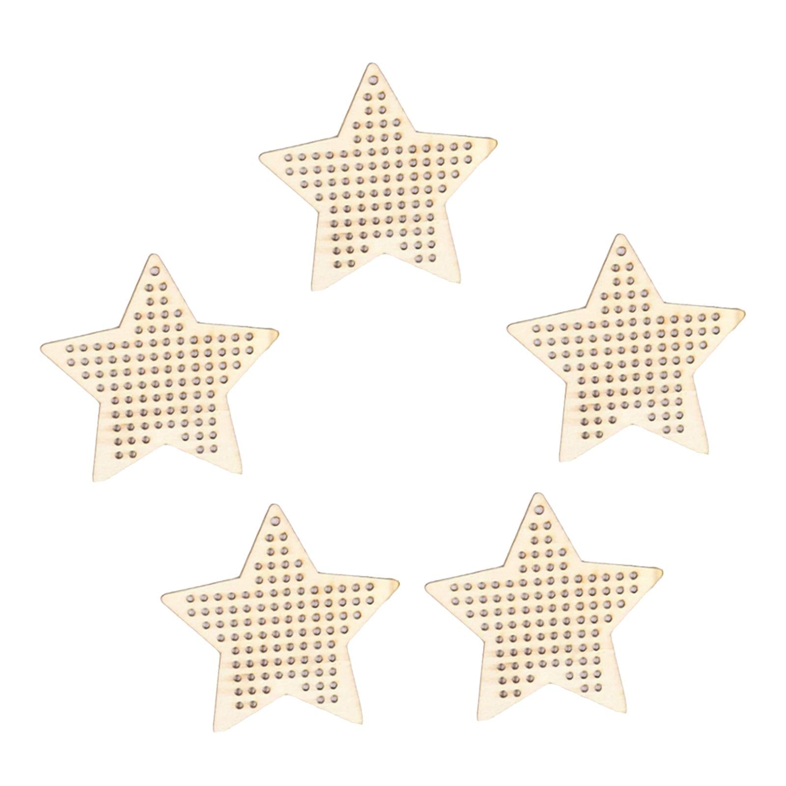 5Pcs Cross Stitch Pendant Blank for DIY Counted Embroidery Beignner Supplies