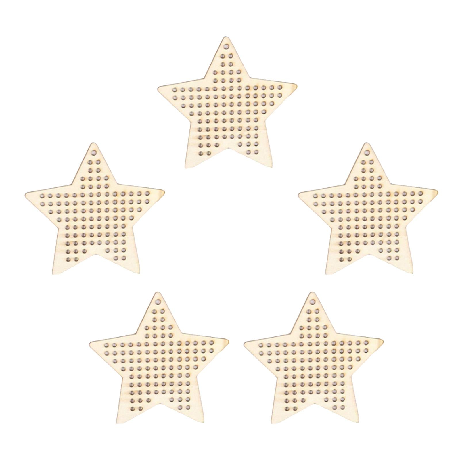 5Pcs Cross Stitch Pendant Blank for DIY Counted Embroidery Beignner Supplies
