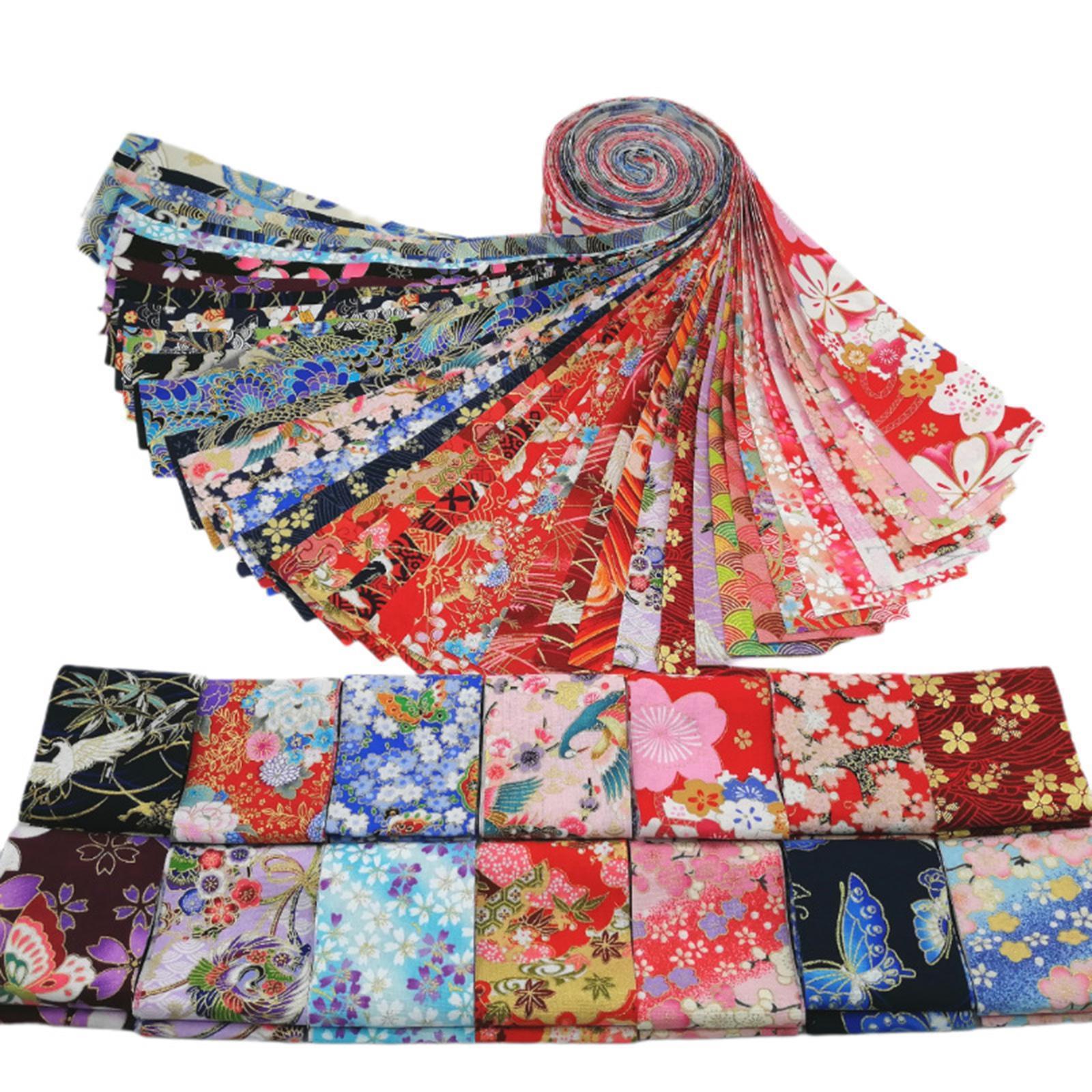 40 Pieces Cotton Fabric Strips Bundle Fabric Patchwork Supplies 6.5x50cm