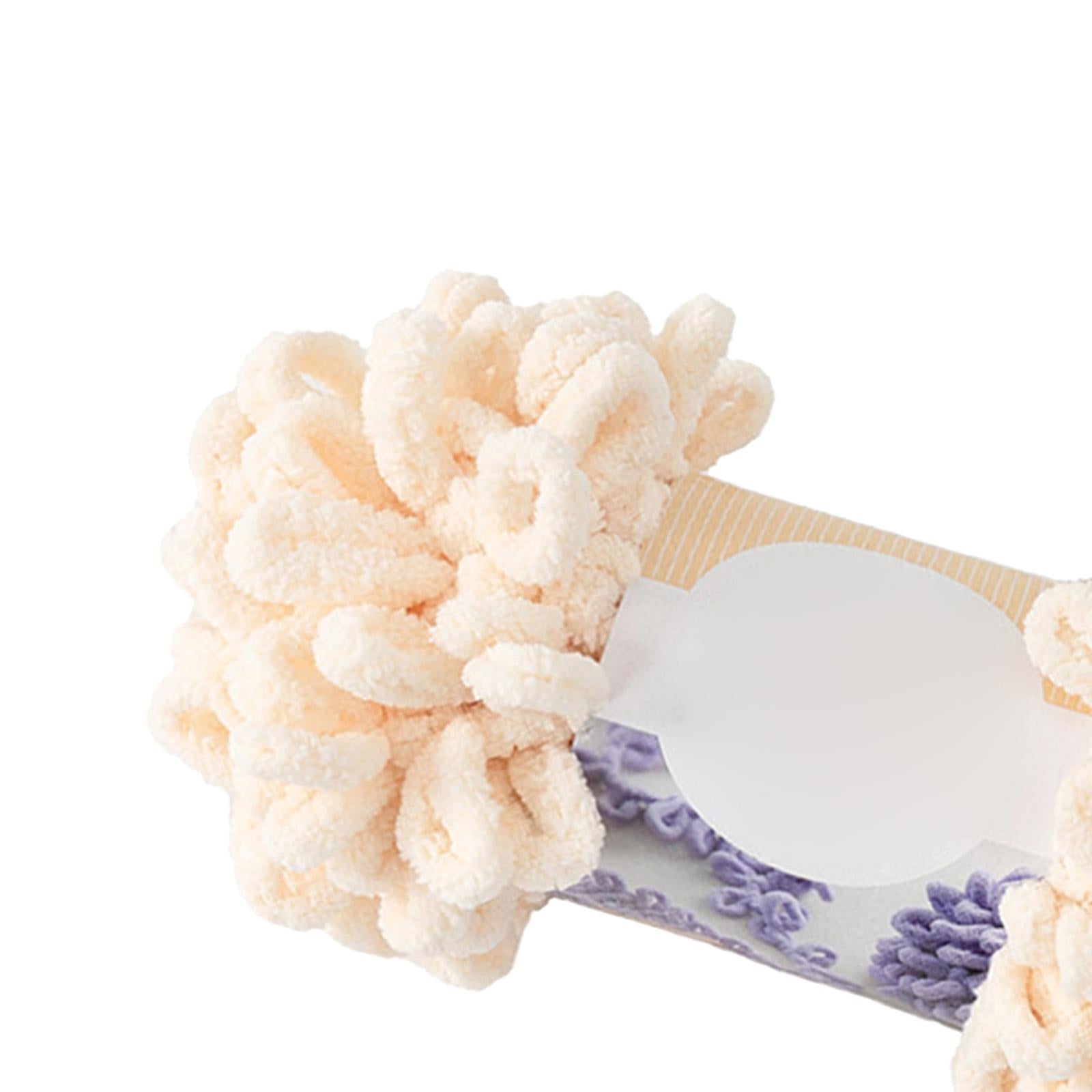 3 pieces Finger Loops Yarn Knit Skein Scarf Making Blanket Beige