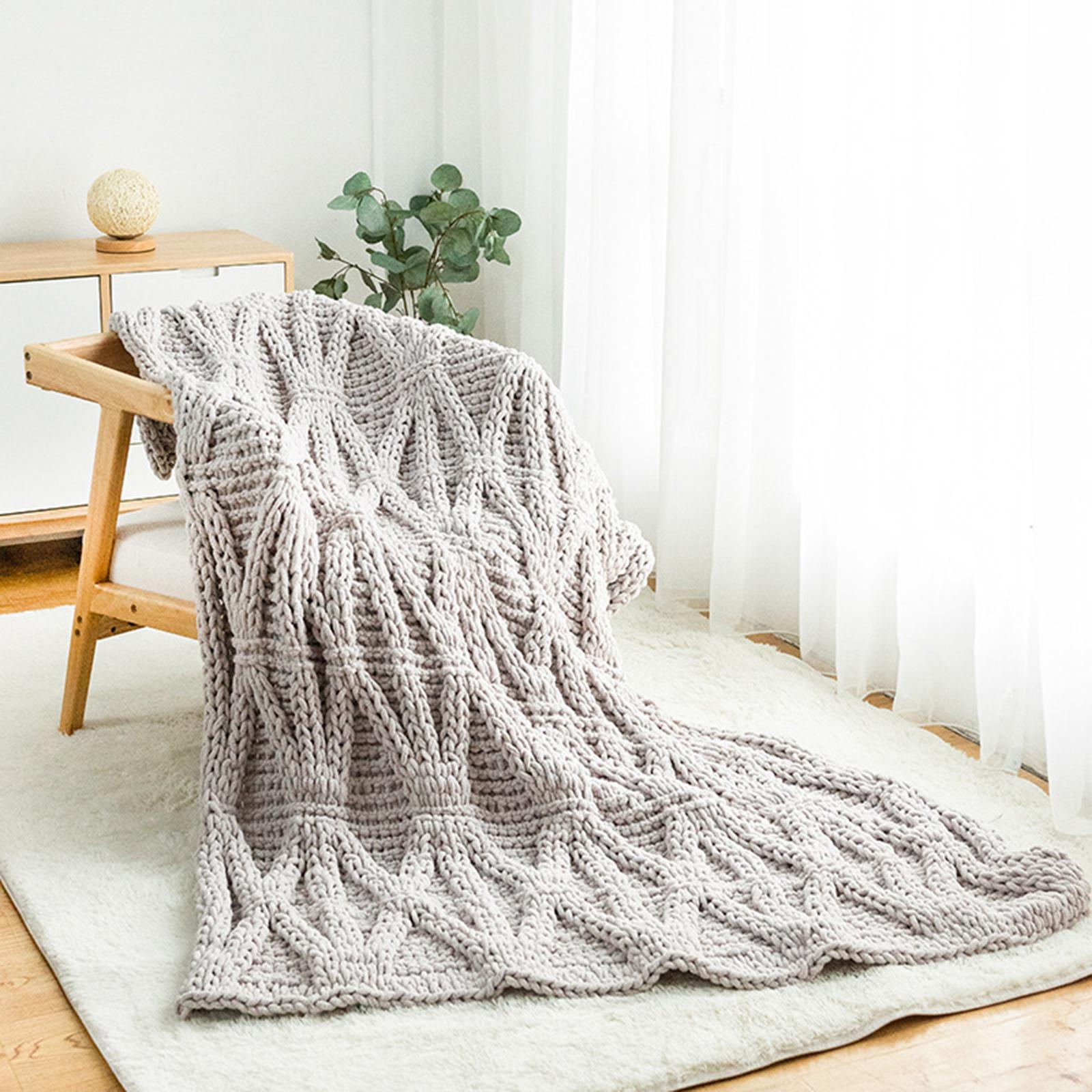 3 pieces Finger Loops Yarn Knit Skein Scarf Making Blanket Beige