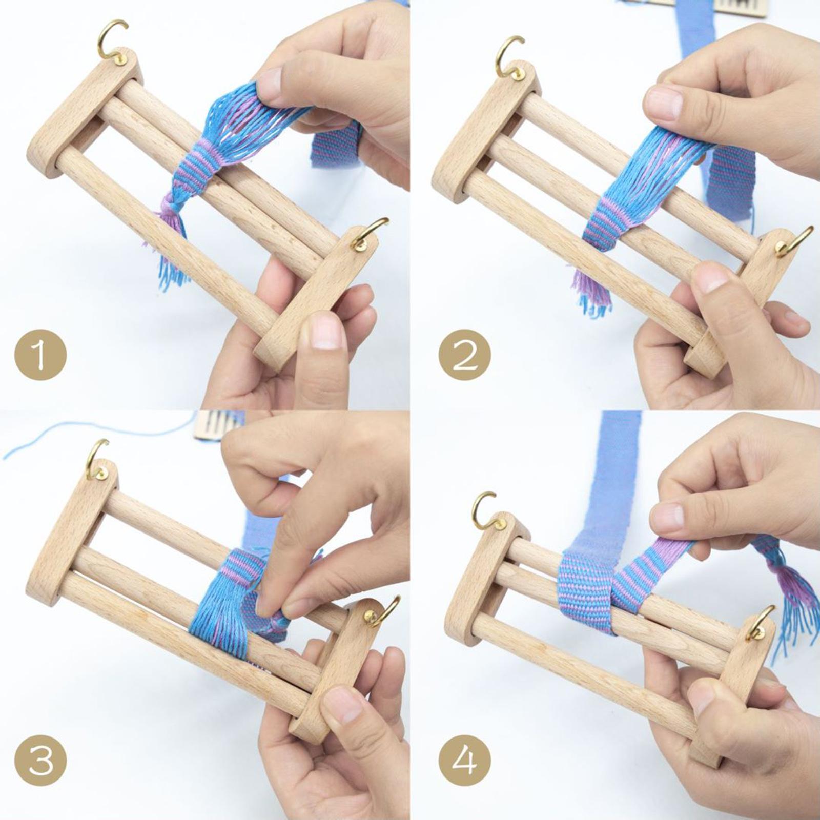Wood Weaving Loom Webbing Holder Multipurpose Weaving Supplies Knitting Toys