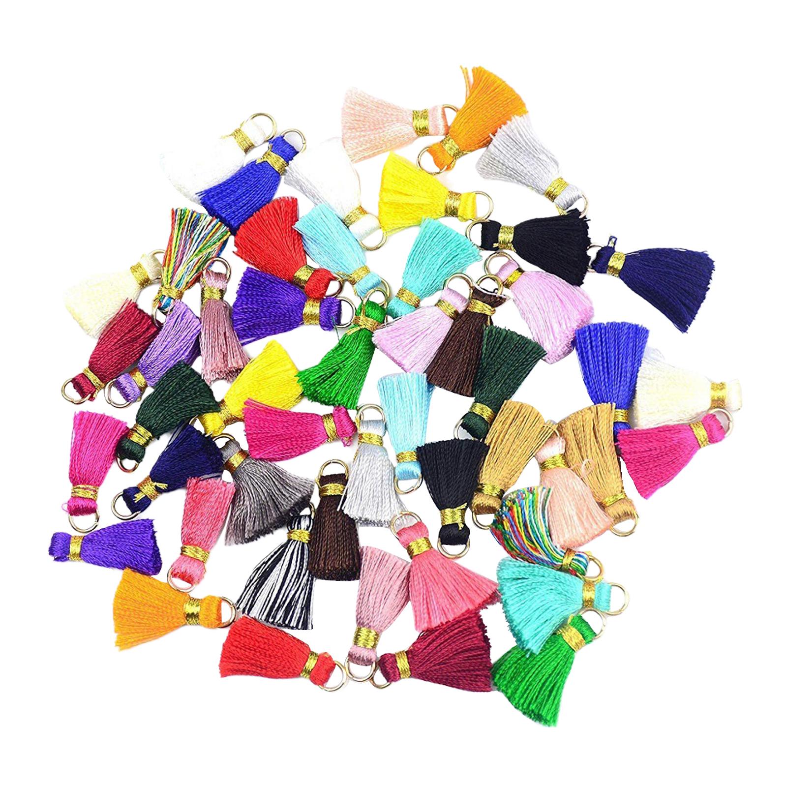 Metal Tassel Charm Pendants Bulk Mixed Color Key Chains Tassel for DIY Woman