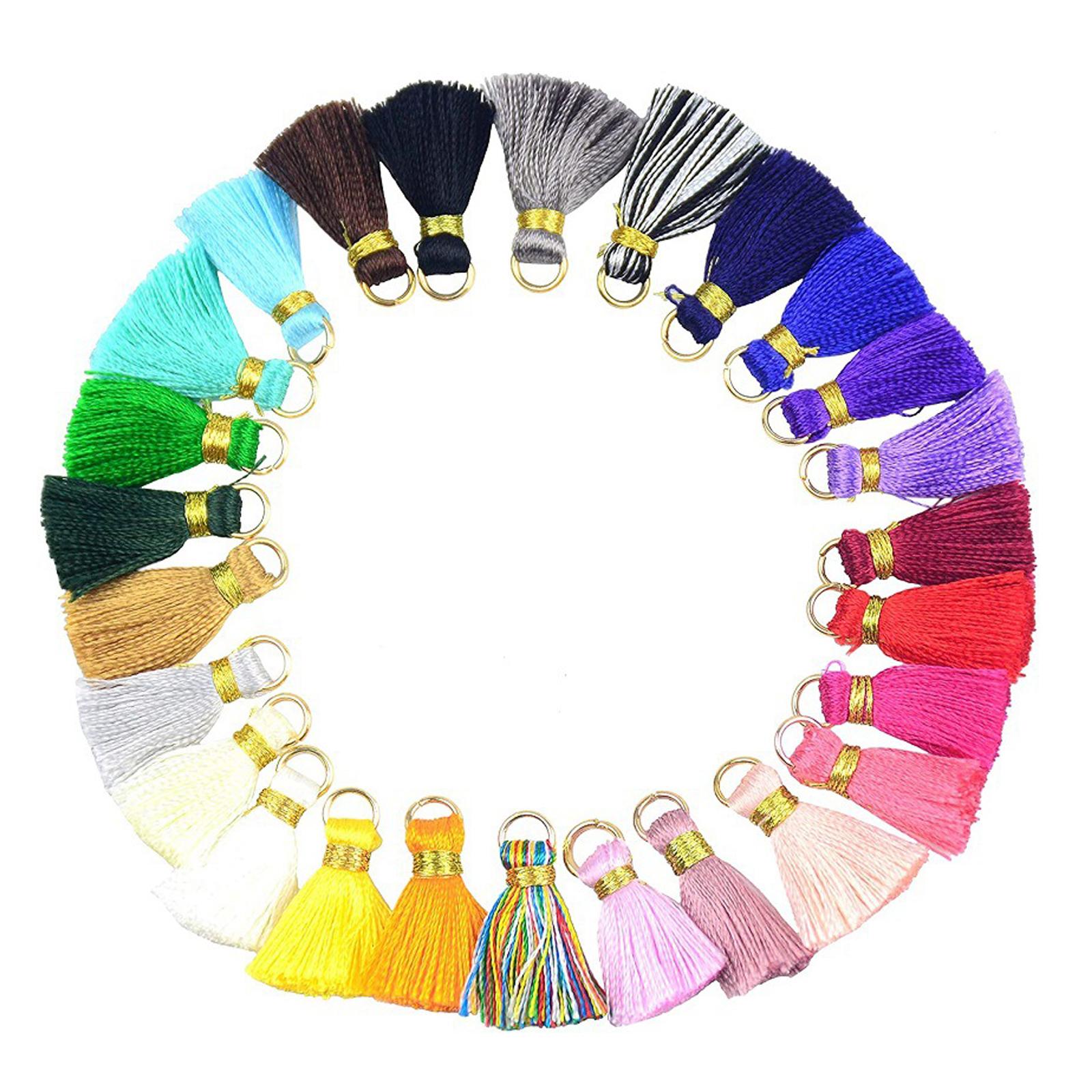 Metal Tassel Charm Pendants Bulk Mixed Color Key Chains Tassel for DIY Woman