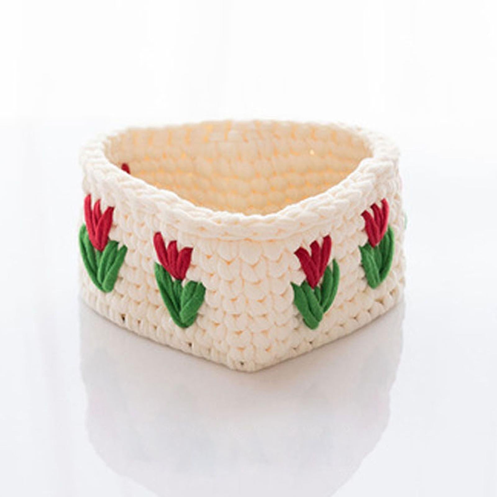 Heart Wood Knitting Bags Basket Bottom Pad Insert Handbag Crocheting Cushion 15cm