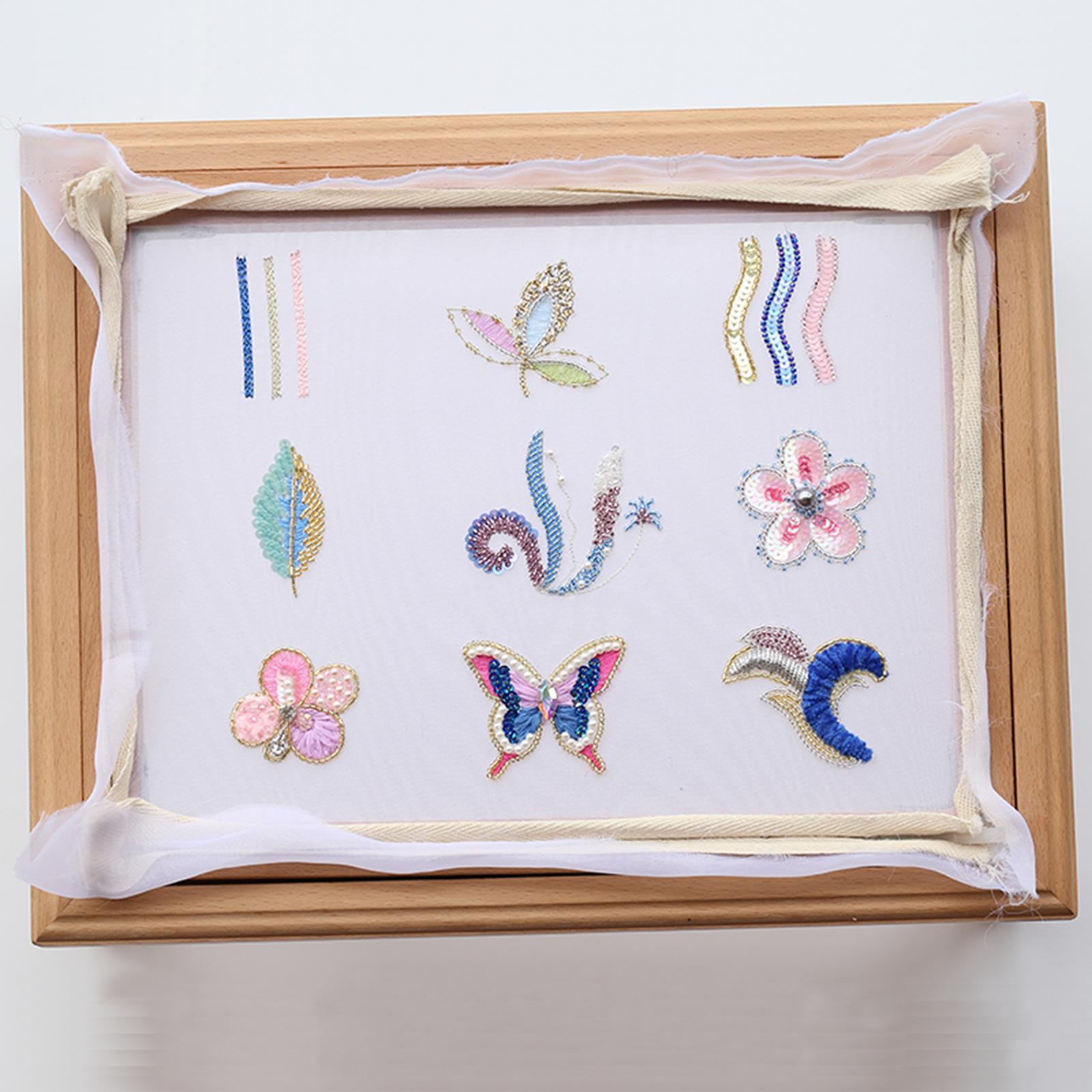 Wooden Tapestry Scroll Cross Stitching Embroidery Needlepoint Frame Holder