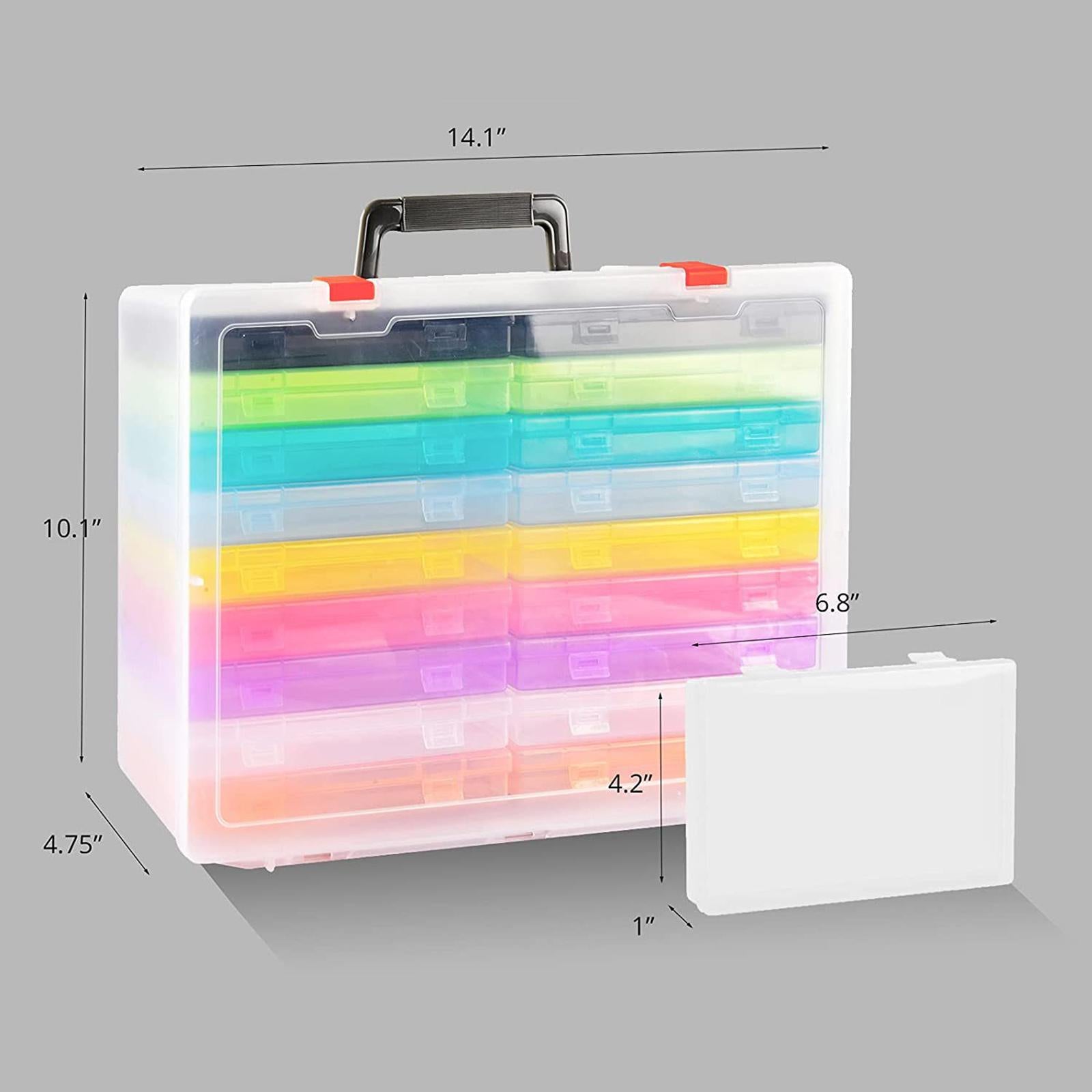 Photo Case 4 x 6 Inch Photo Box Storage 18 Inner Photo Keeper Organizer Case