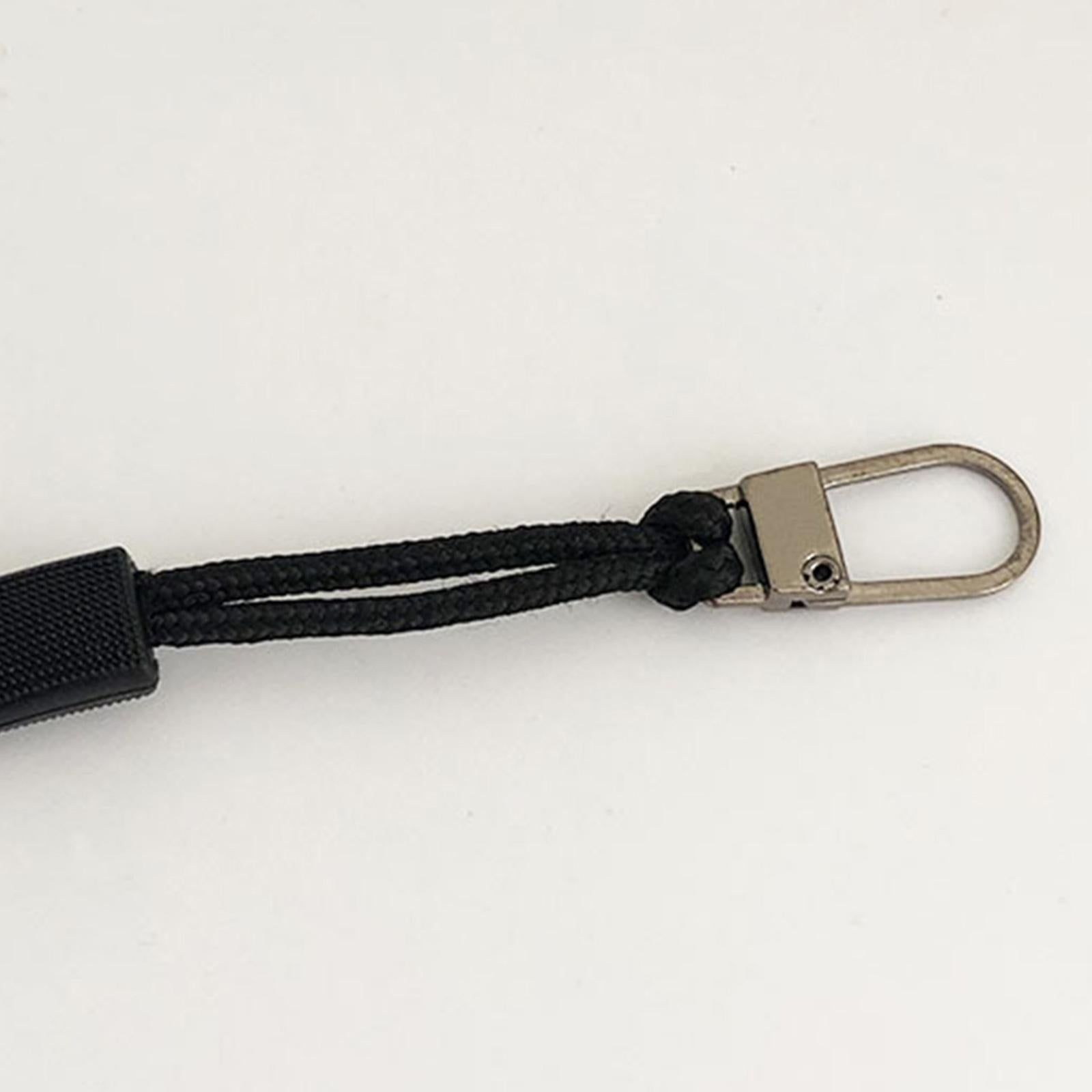 12 Pieces Zipper Pulls Durable Cord Extension for Luggage Coat Black
