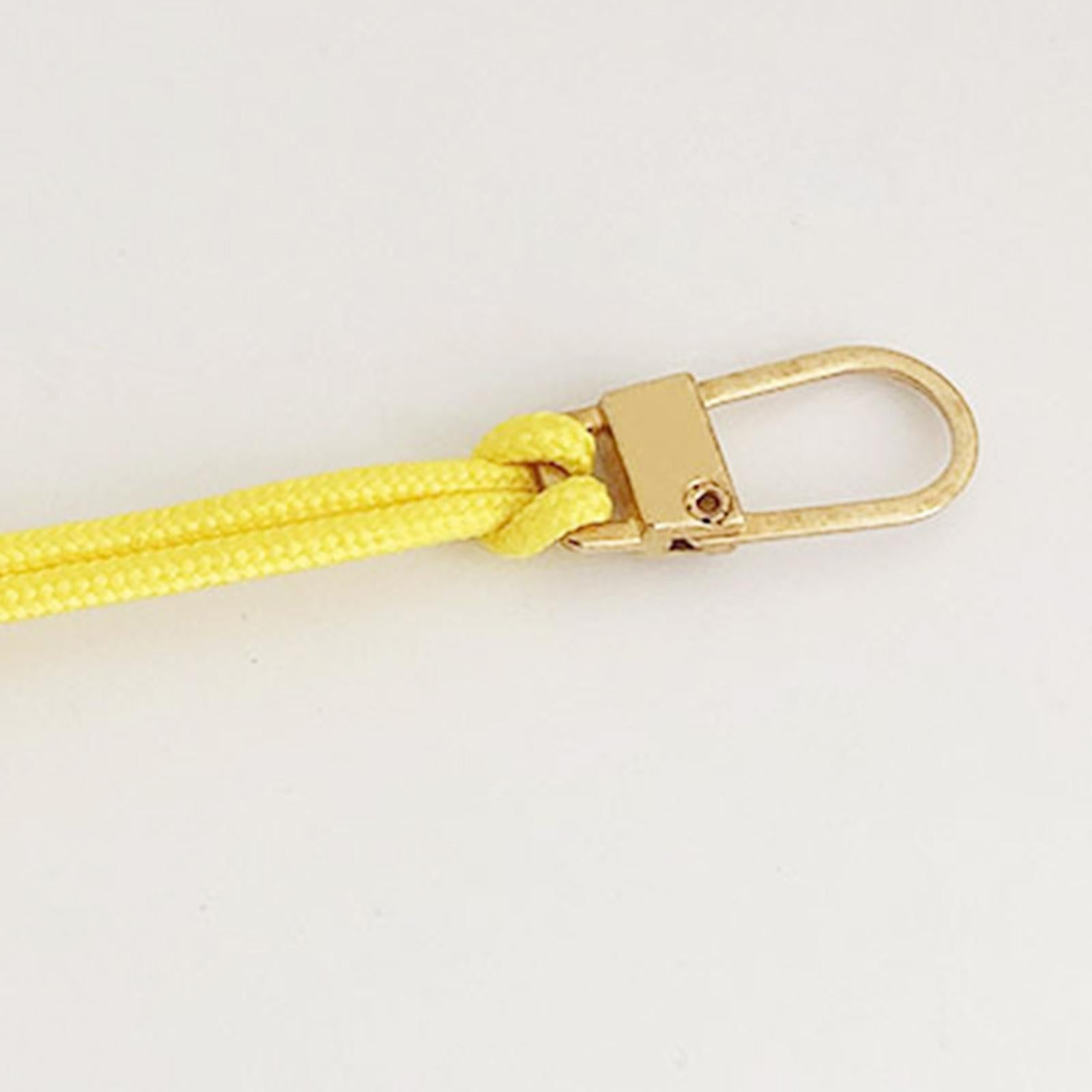 12 Pieces Zipper Pulls Durable Cord Extension for Luggage Coat Golden