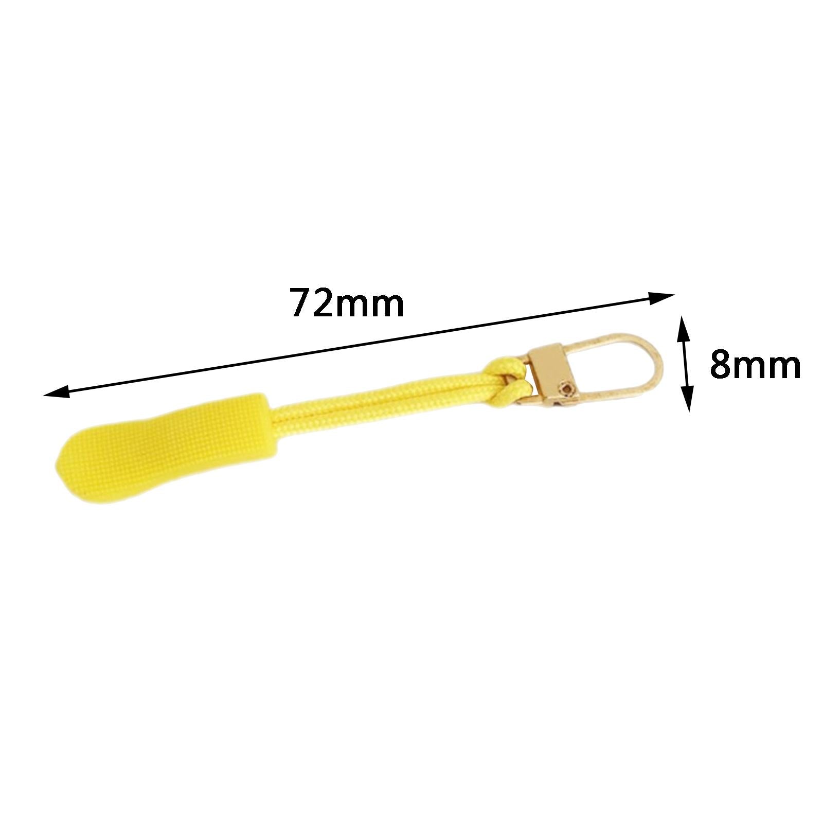 12 Pieces Zipper Pulls Durable Cord Extension for Luggage Coat Golden