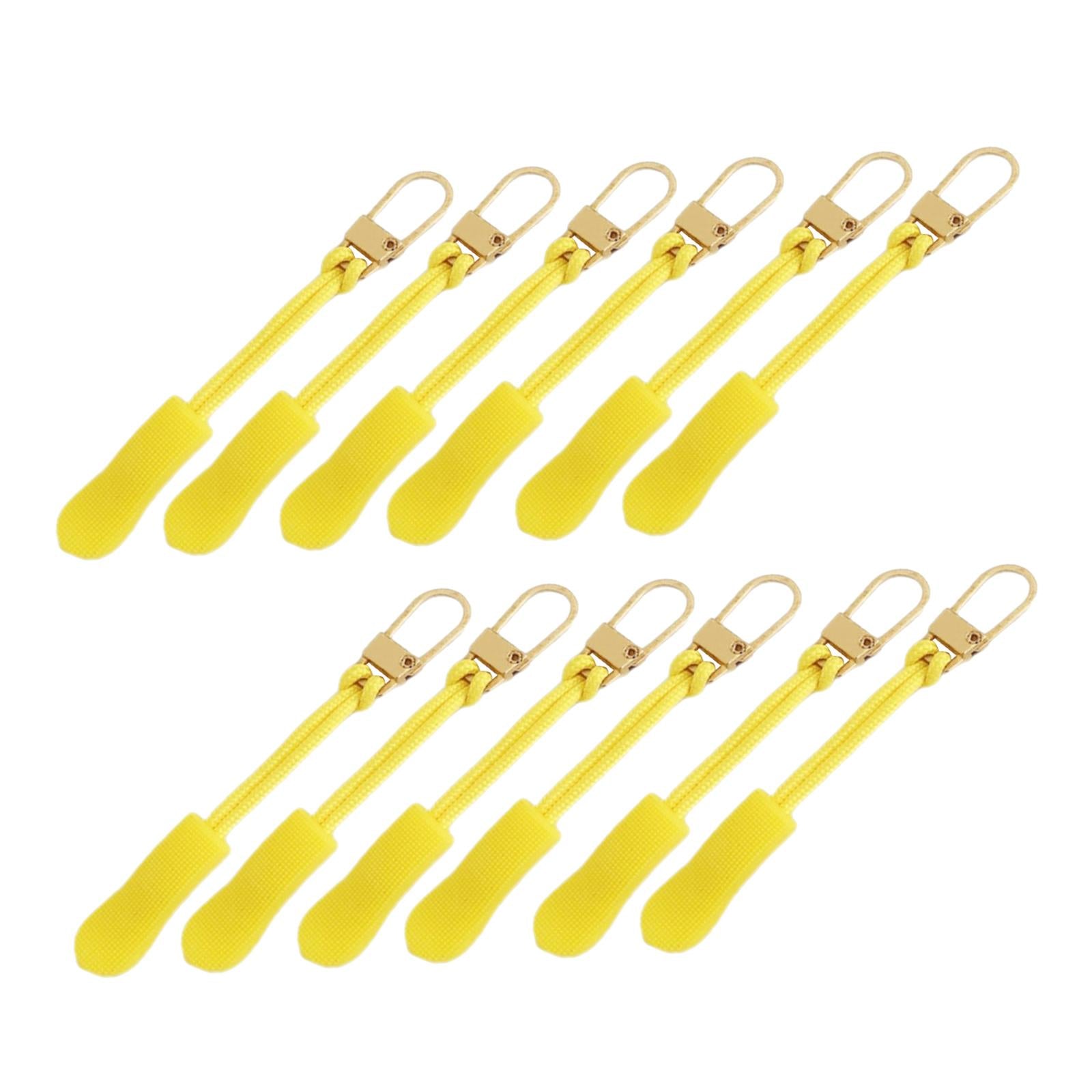 12 Pieces Zipper Pulls Durable Cord Extension for Luggage Coat Golden