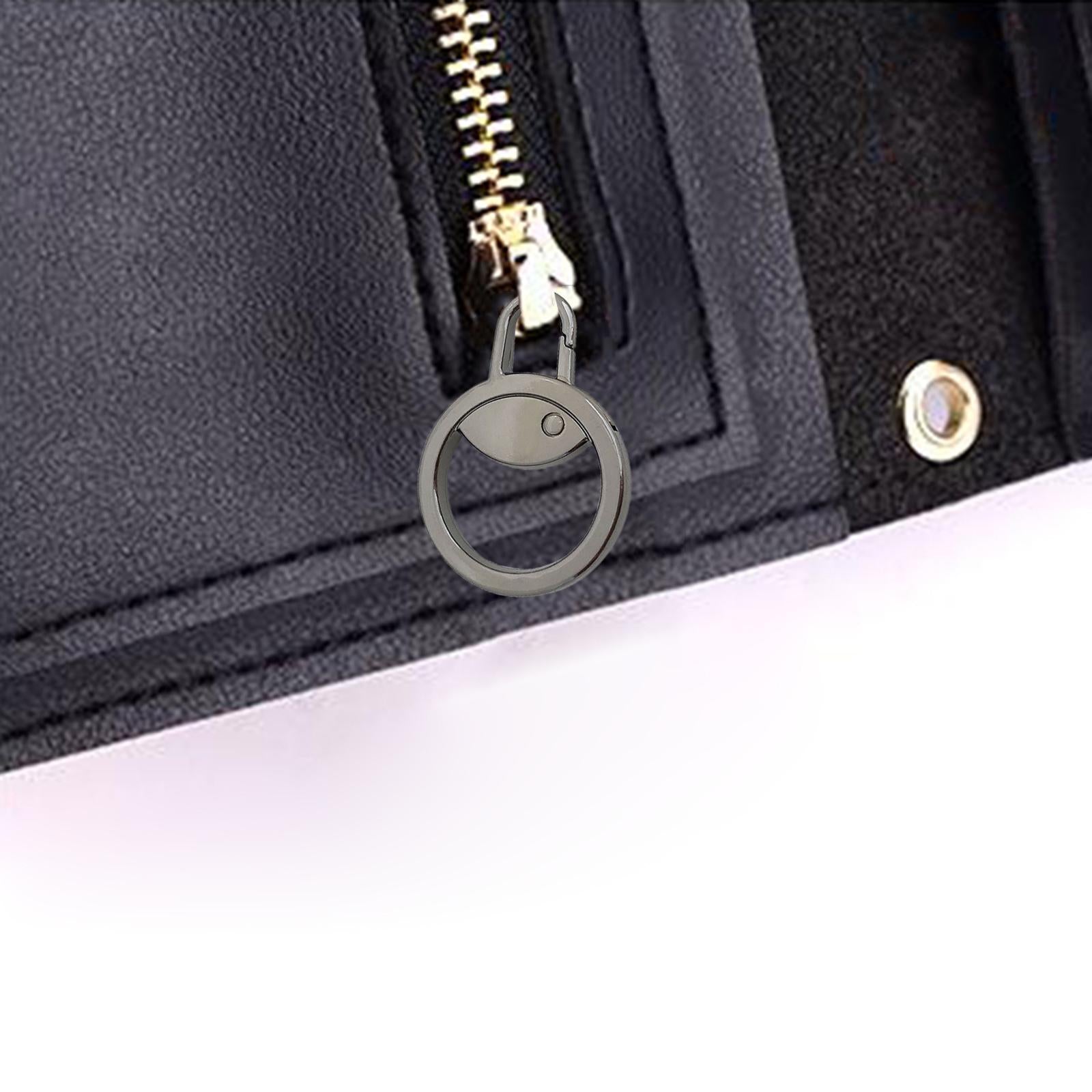 6 Pieces Zipper Pulls Durable Cord Extension Zipper Tab for Luggage Coat Gray