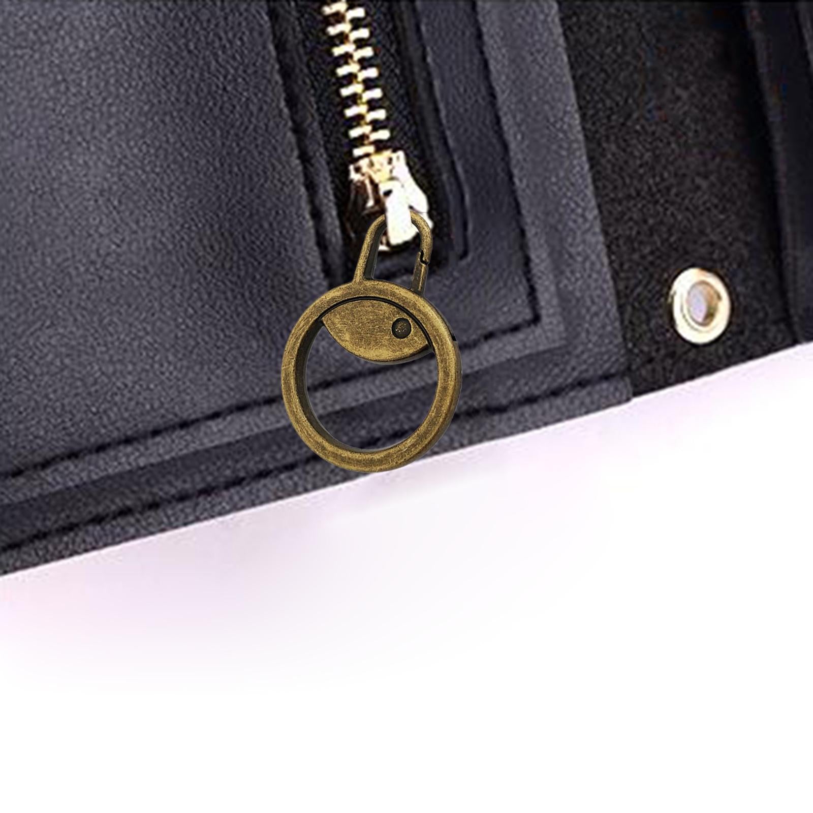 6 Pieces Zipper Pulls Durable Cord Extension Zipper Tab for Luggage Coat Bronze