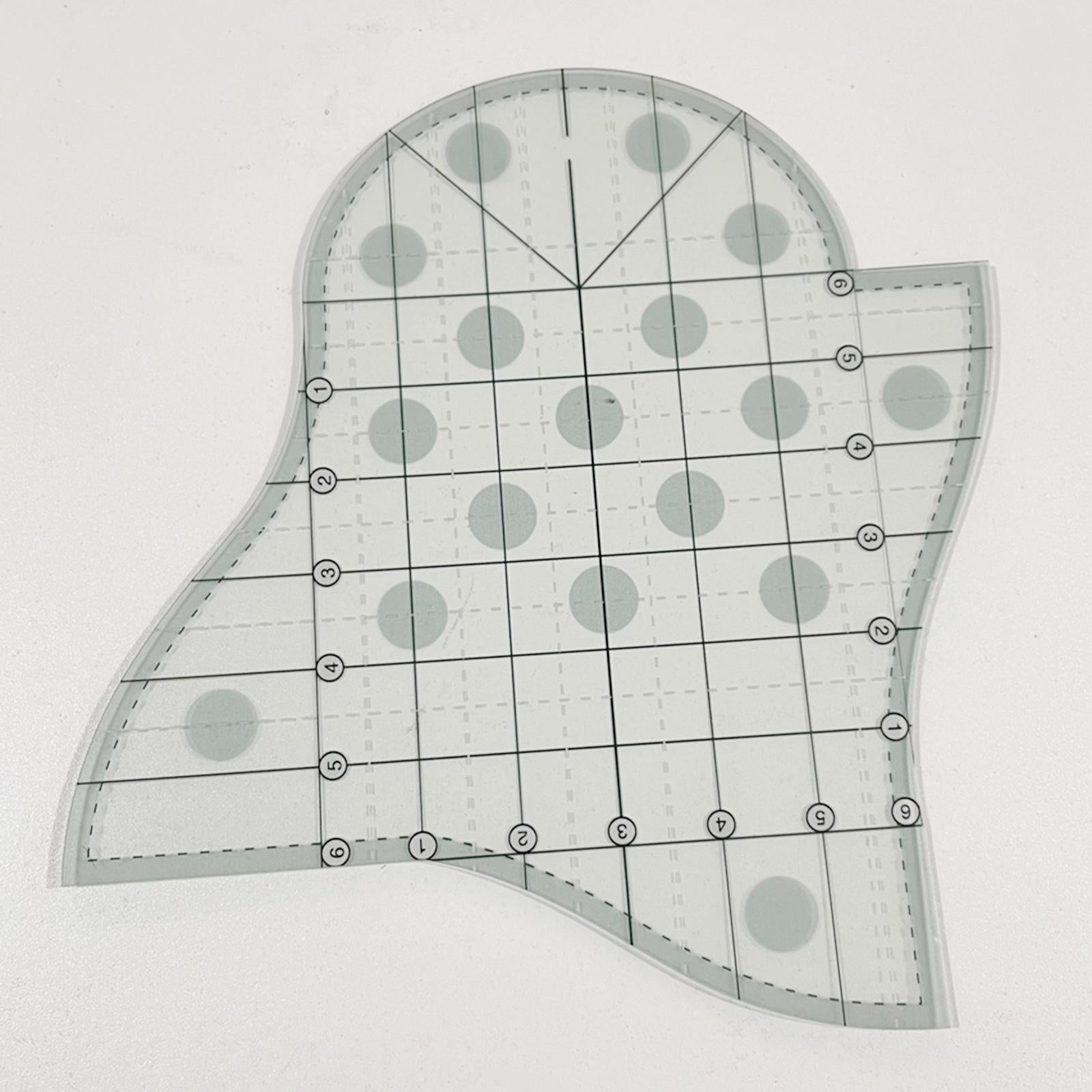 Clear Quilting Template Acrylic Patchwork Sewing Frames Ruler Crafts Measure