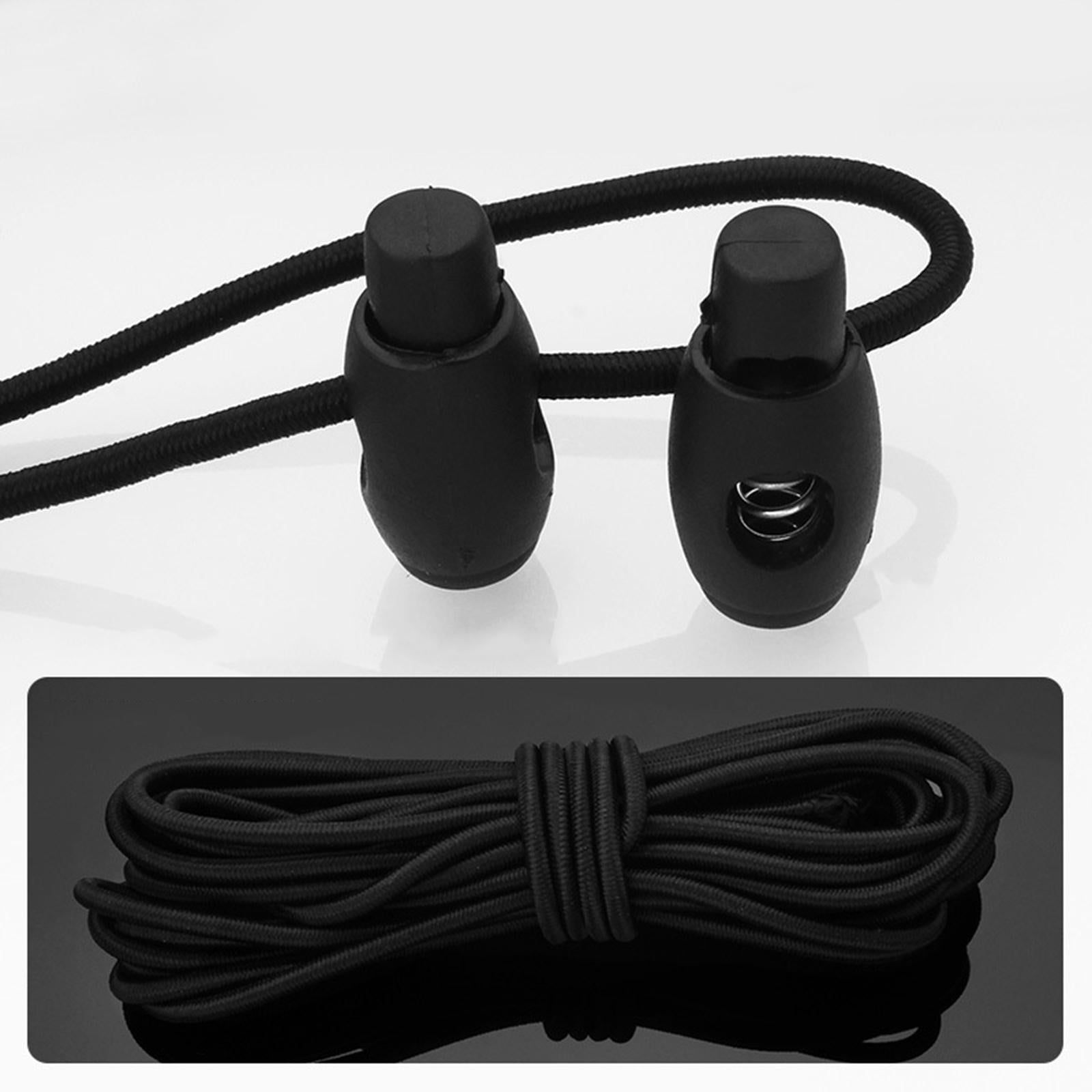 20pcs Plastic Cord Locks End Spring Loaded Slider + 3m Bungee Cord Style 3