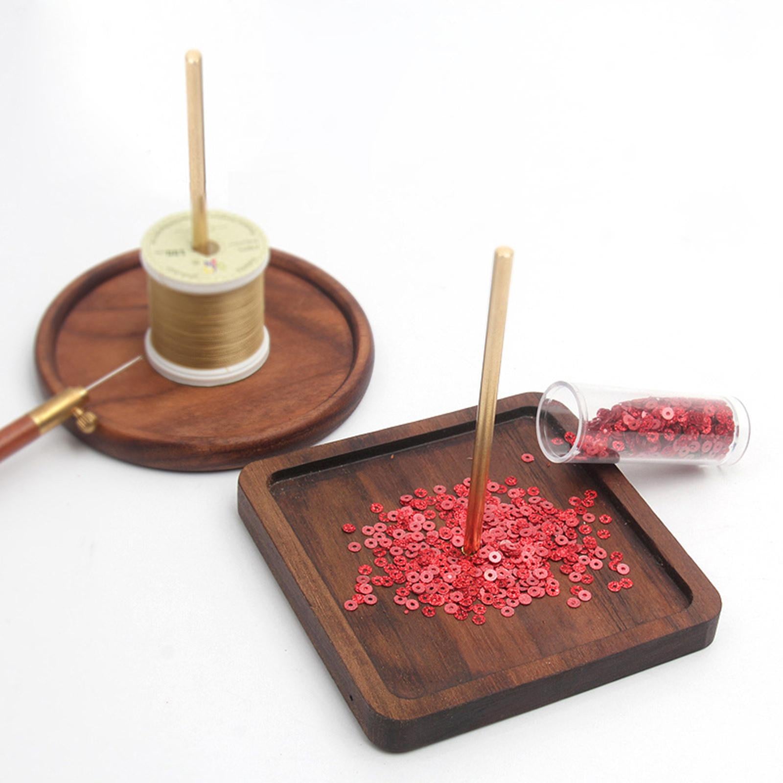 Beading Tray Wooden Loom Kit Yarn Holder for Sewing Jewellery Making Square