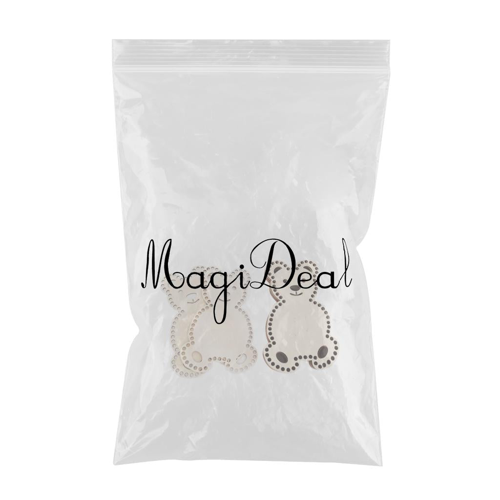 6pcs Wooden Bag Bottom Crochet Base Pad Handbag Crafts Tool DIY