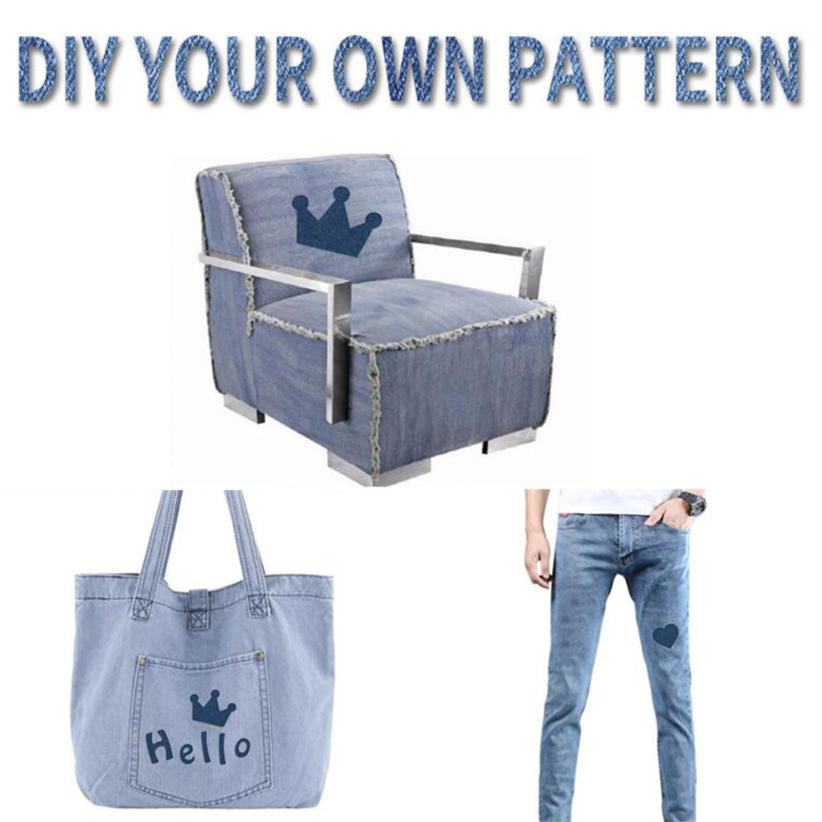 Denim Patches Repair Self-Adhesive Protable Multicolor for Jackets Children