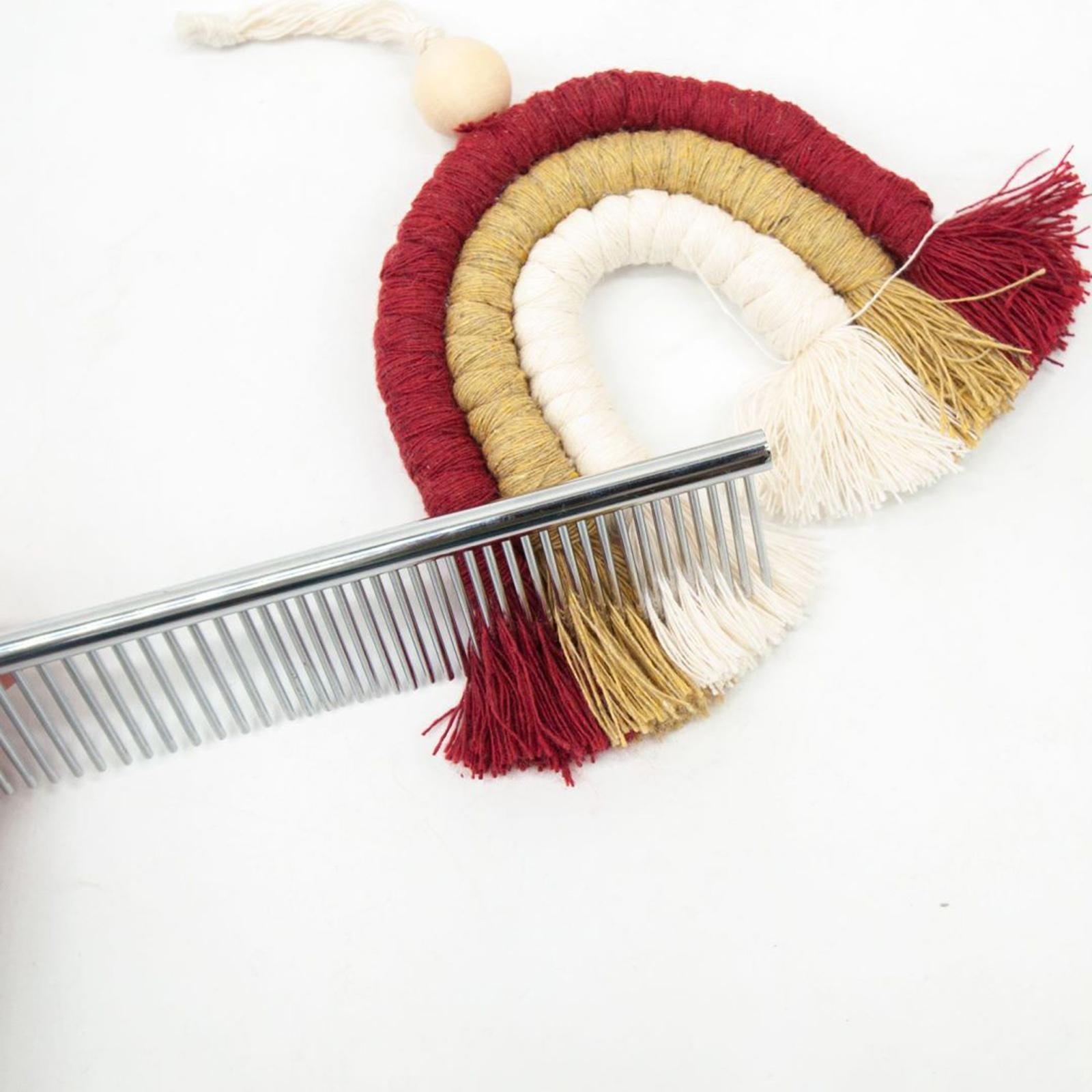 Portable Macrame Fringe Comb Anti-static Stainless Steel Knotting Art Brush