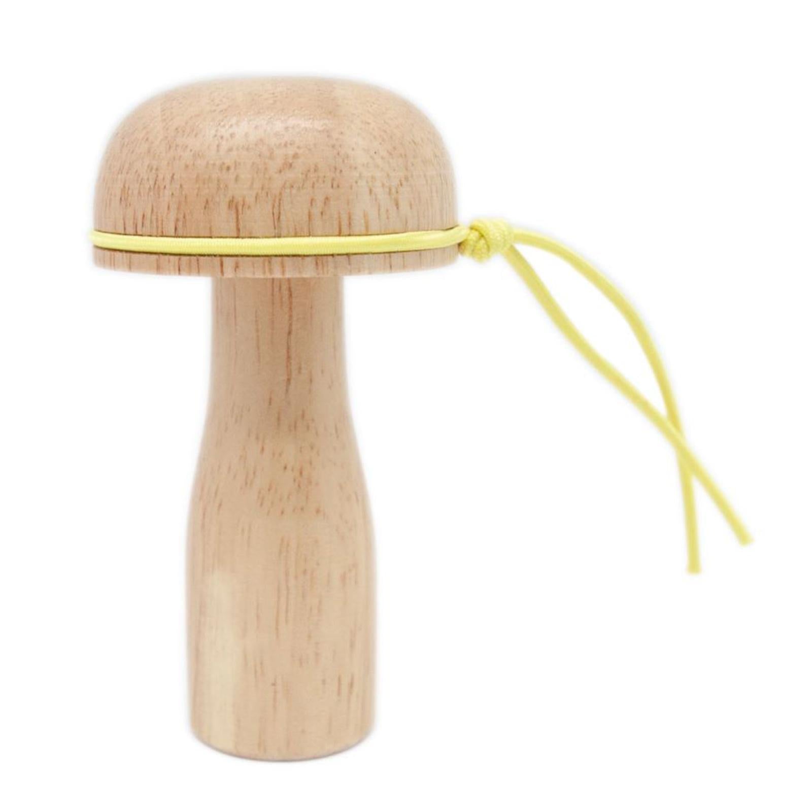 Manual Wooden Sewing Darning Red Mushroom Shape Sewing Tools