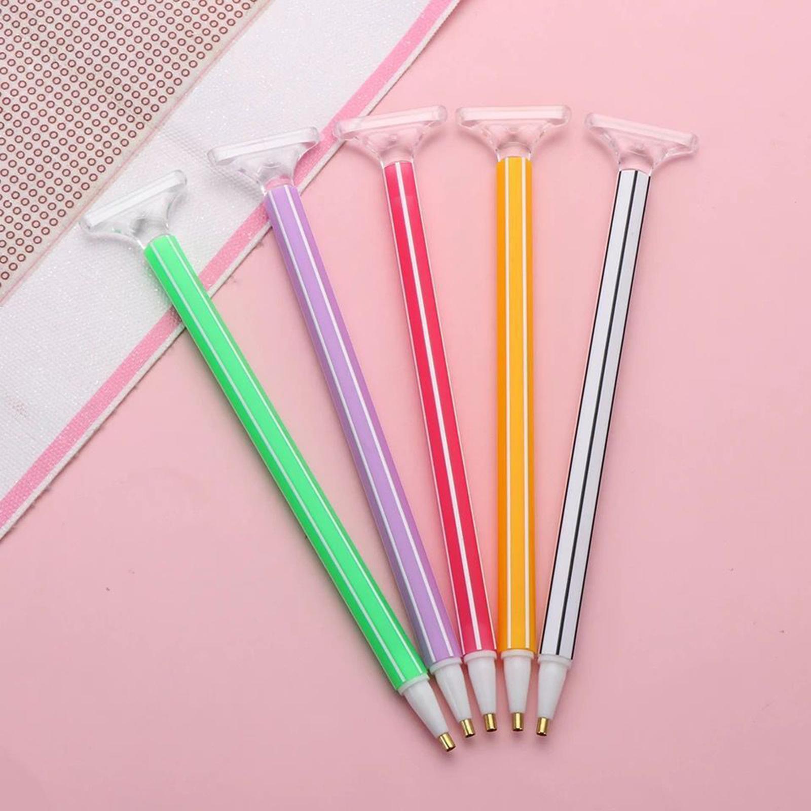 24x Diamond Painting Pen Cross Stitch 5 Point Pen Tips Nail Beads Crafts DIY
