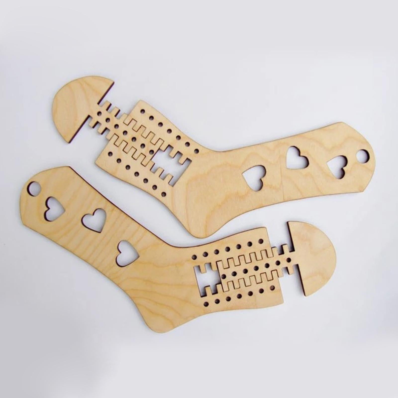 2Pcs Sock Blockers Knitting Mold for Craft Lovers Beginners Heart Pattern