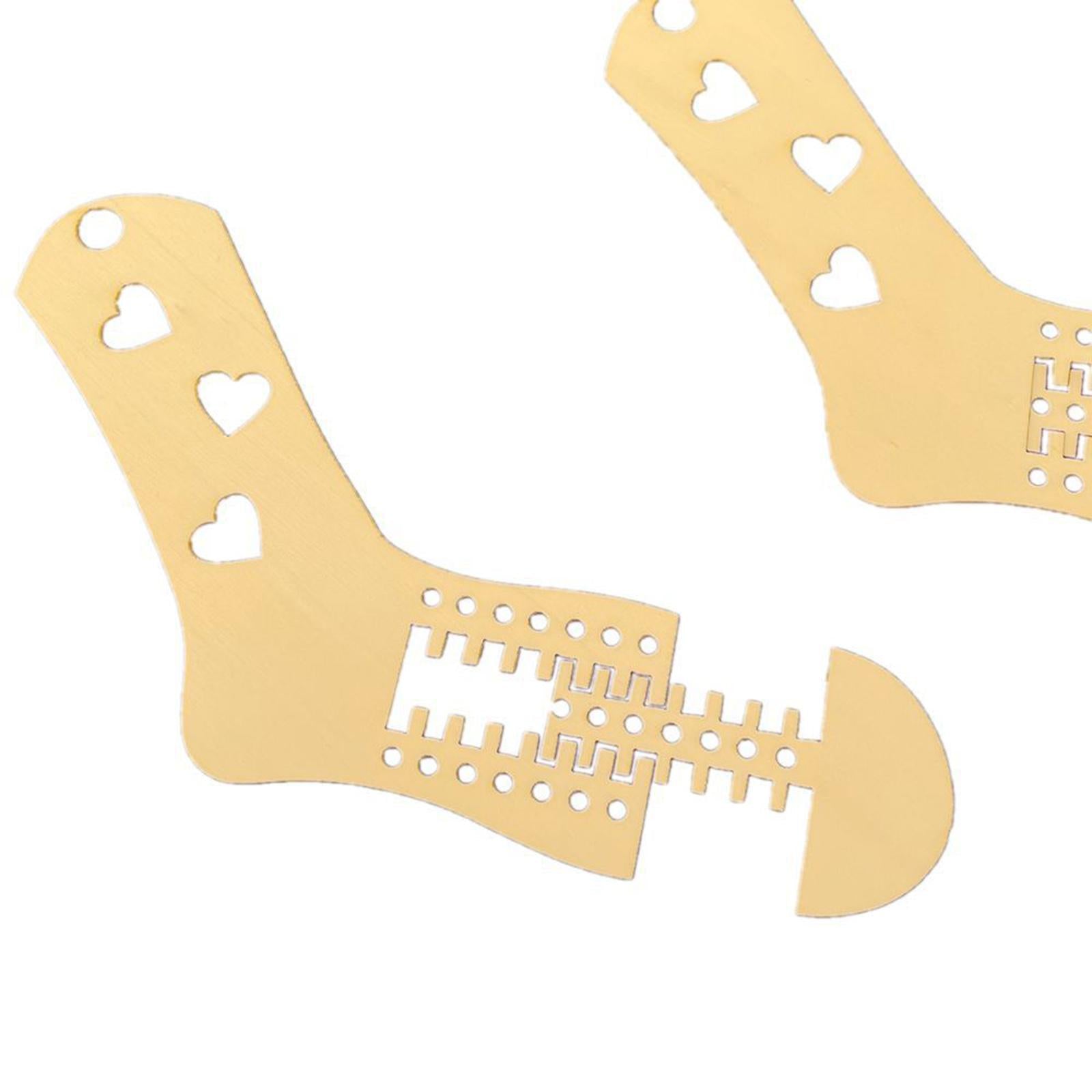 2Pcs Sock Blockers Knitting Mold for Craft Lovers Beginners Heart Pattern
