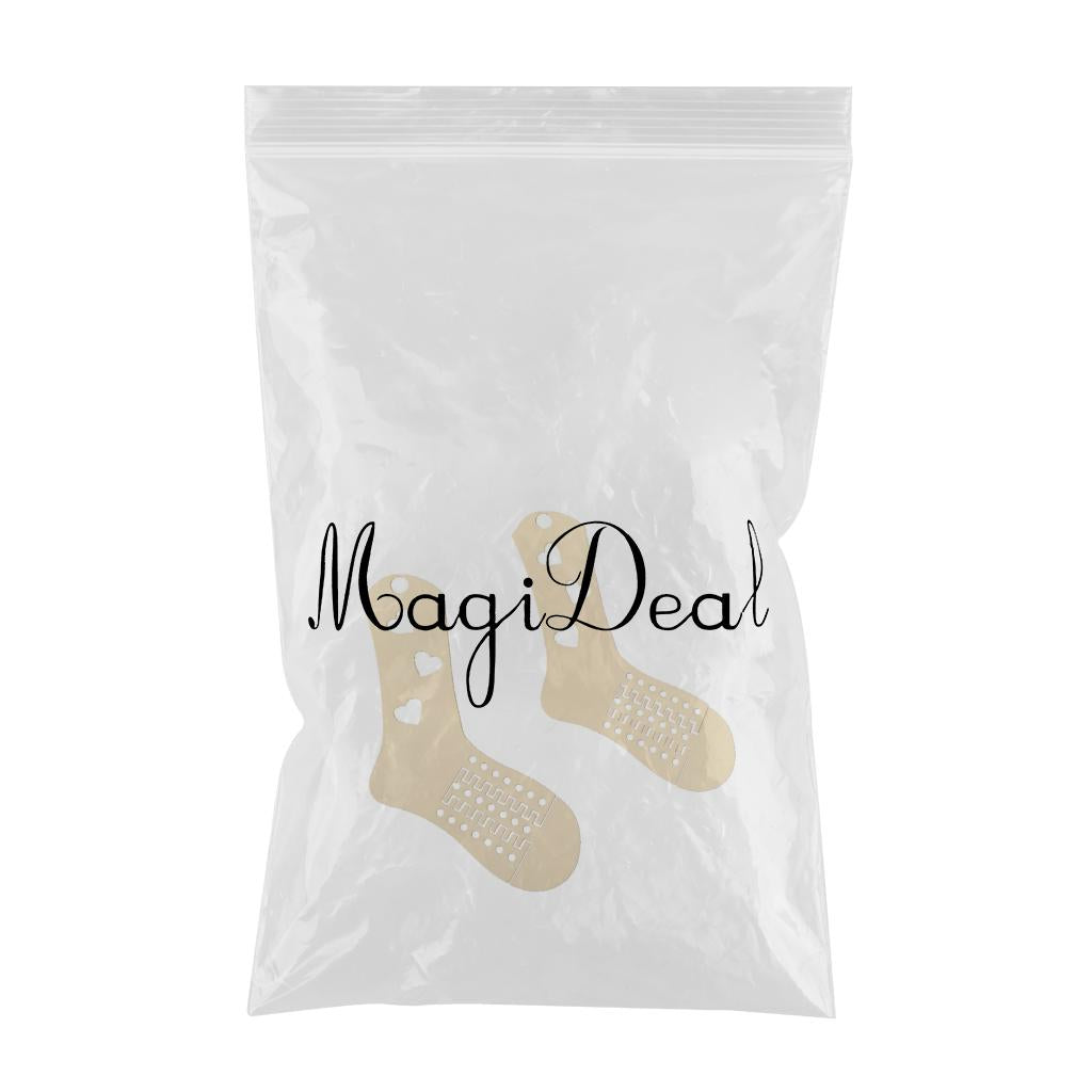 2Pcs Sock Blockers Knitting Mold for Craft Lovers Beginners Heart Pattern