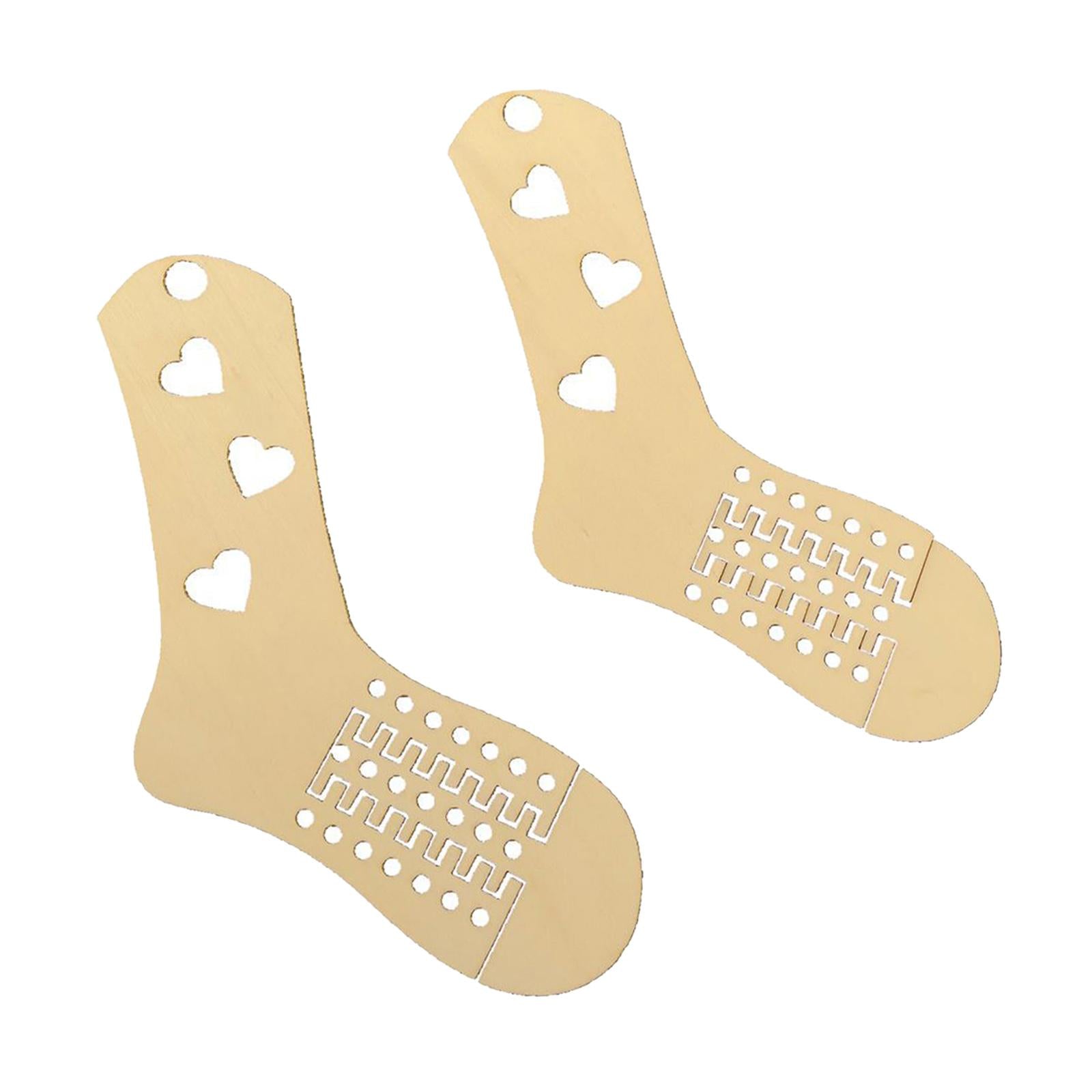 2Pcs Sock Blockers Knitting Mold for Craft Lovers Beginners Heart Pattern