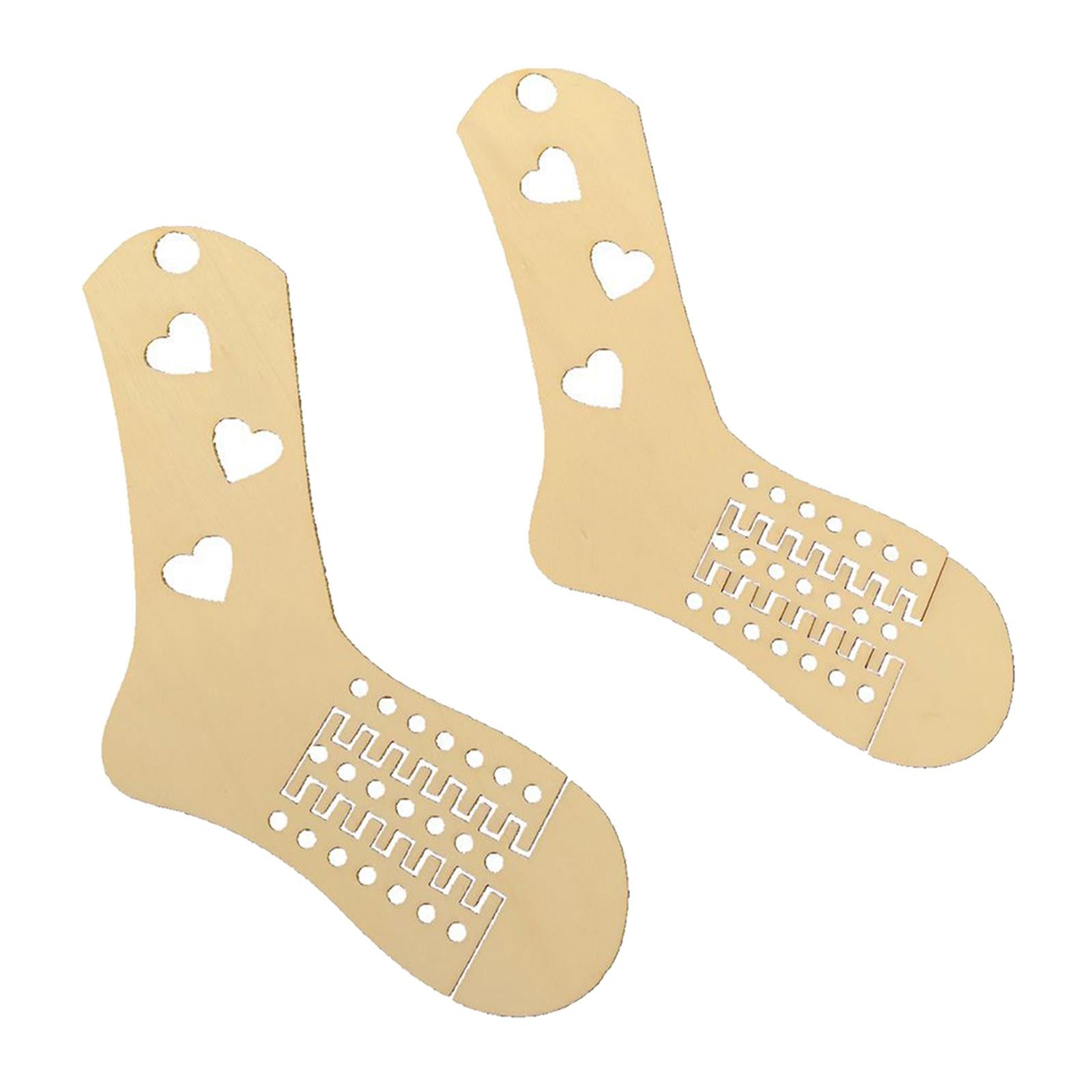 2Pcs Sock Blockers Knitting Mold for Craft Lovers Beginners Heart Pattern
