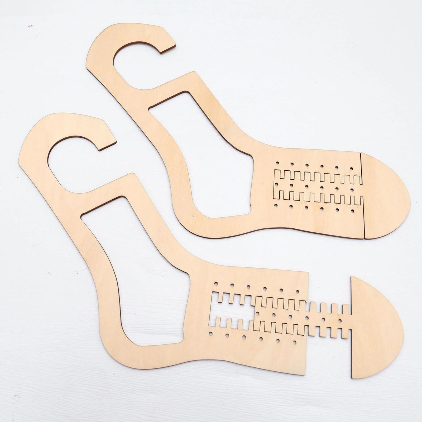2Pcs Sock Blockers Knitting Mold for Craft Lovers Beginners Hollow Pattern