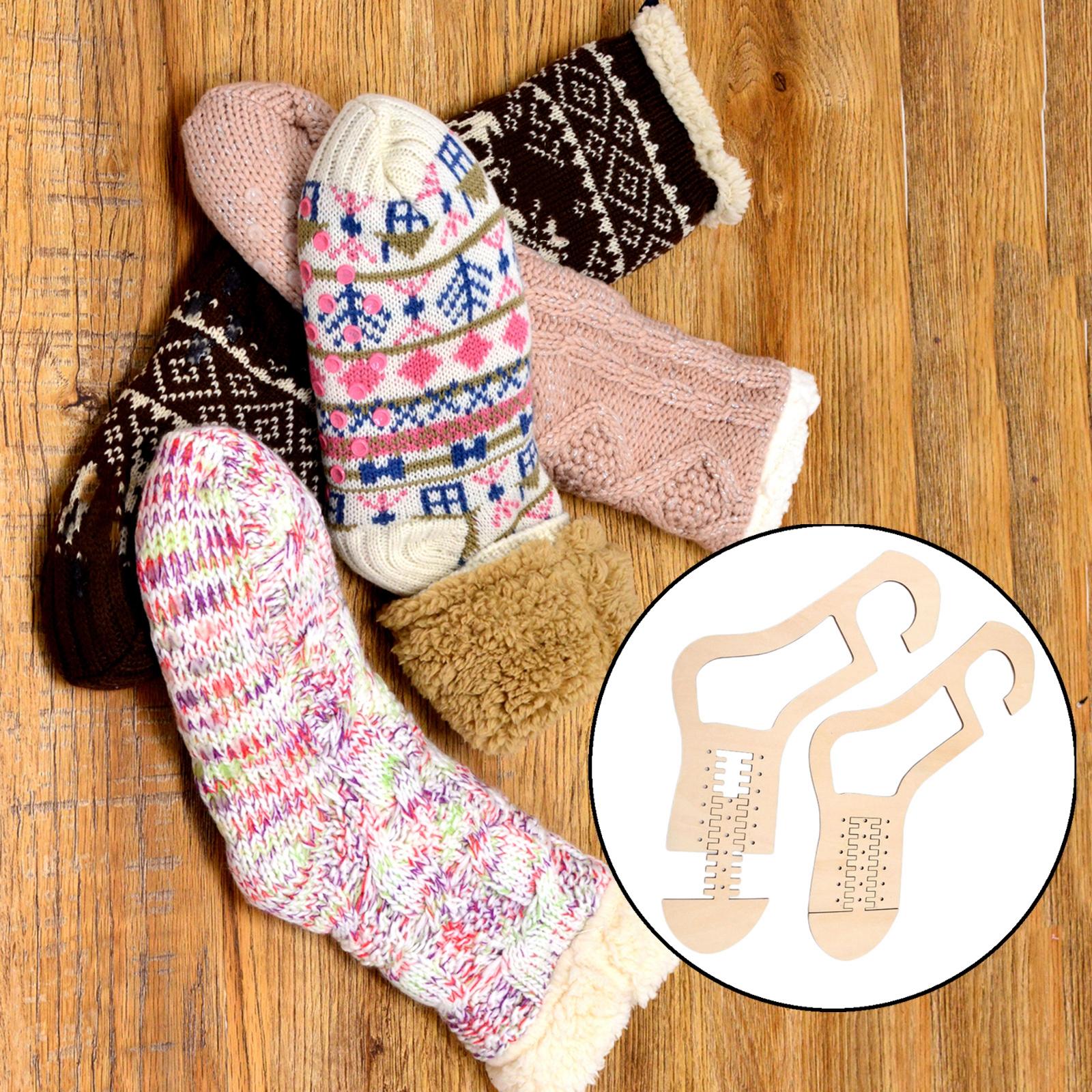 2Pcs Sock Blockers Knitting Mold for Craft Lovers Beginners Hollow Pattern